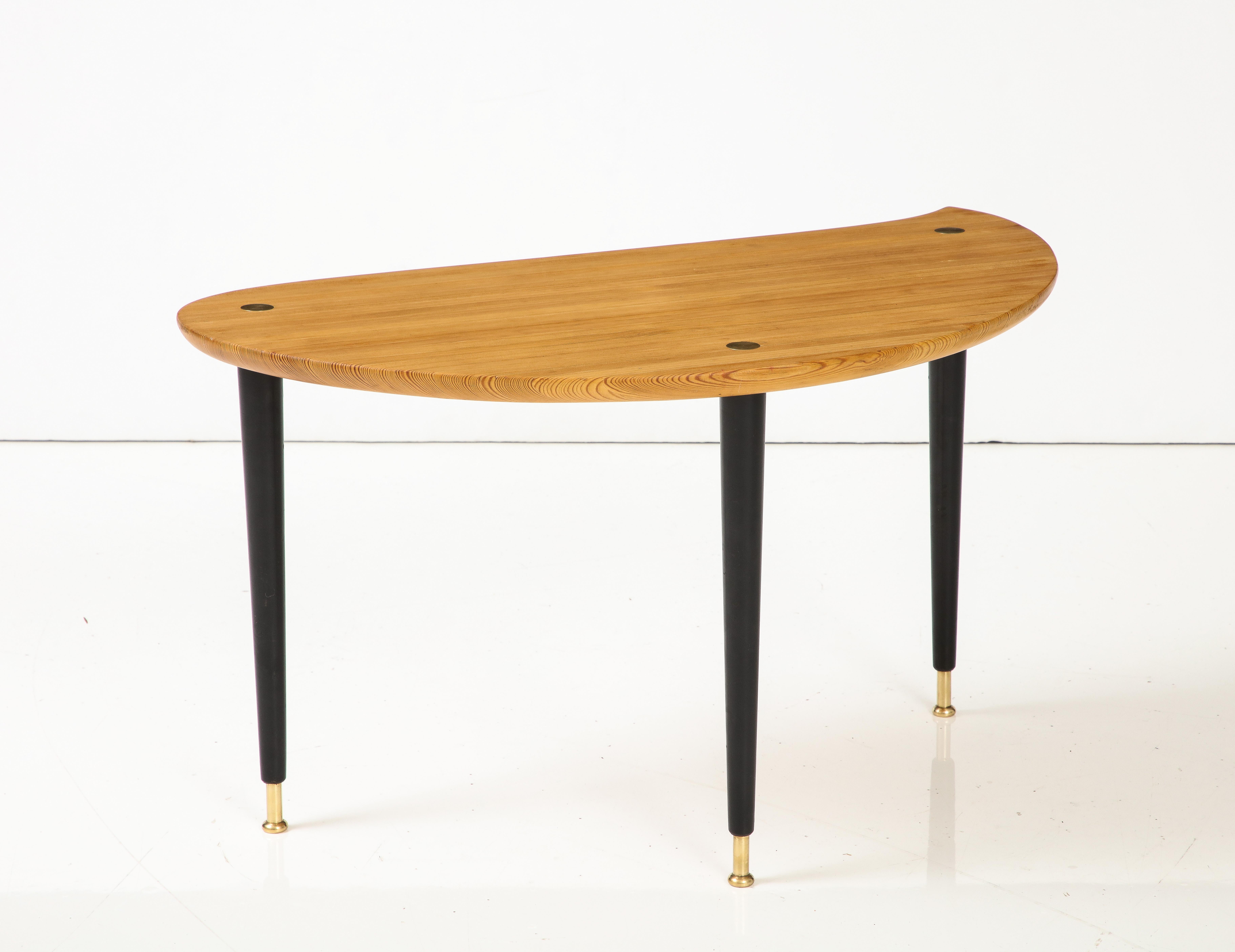 A Swedish Pine and Ebonized Table, Yngve Ekström, Circa 1955 For Sale 4