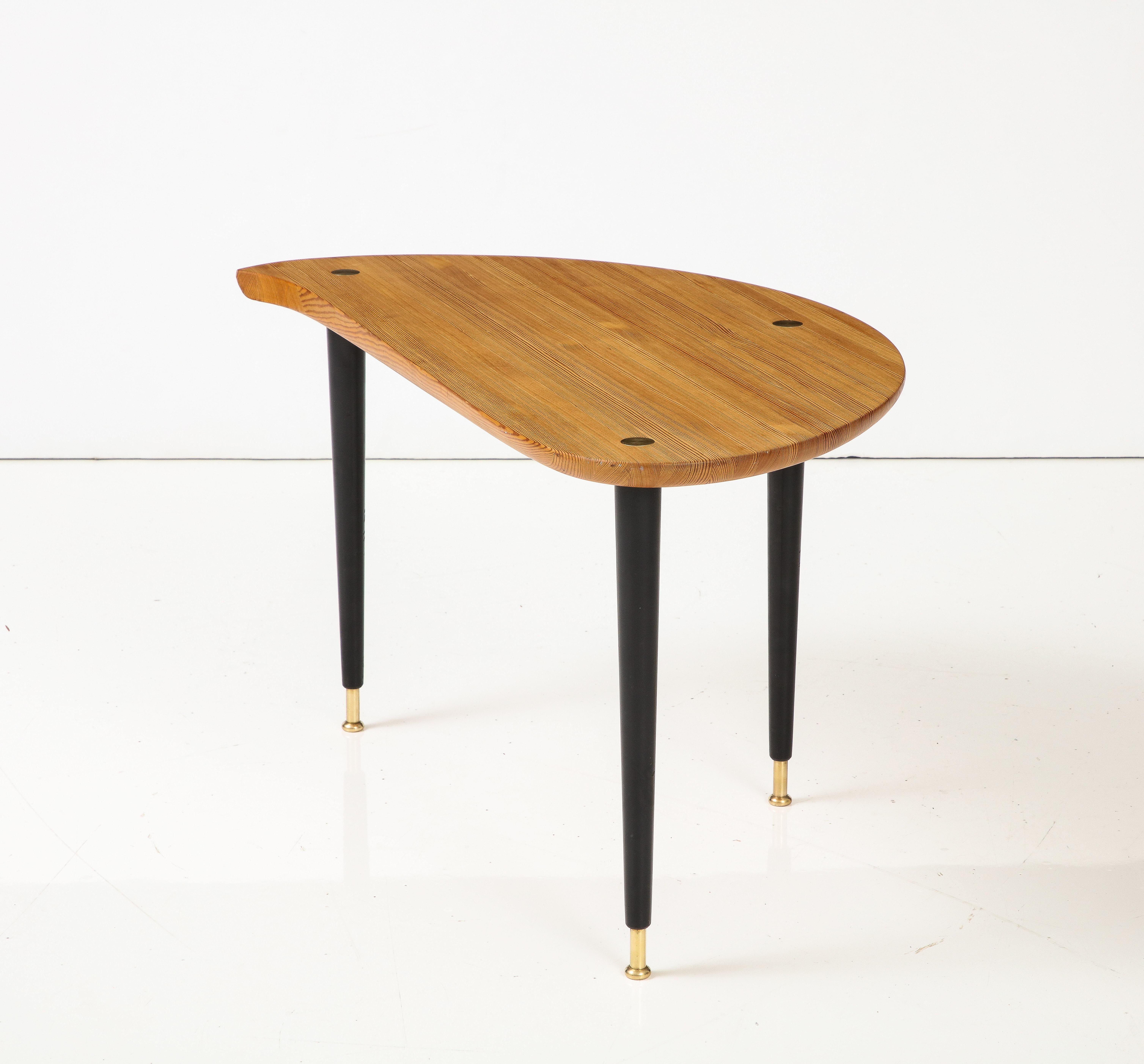 A Swedish Pine and Ebonized Table, Yngve Ekström, Circa 1955 For Sale 1