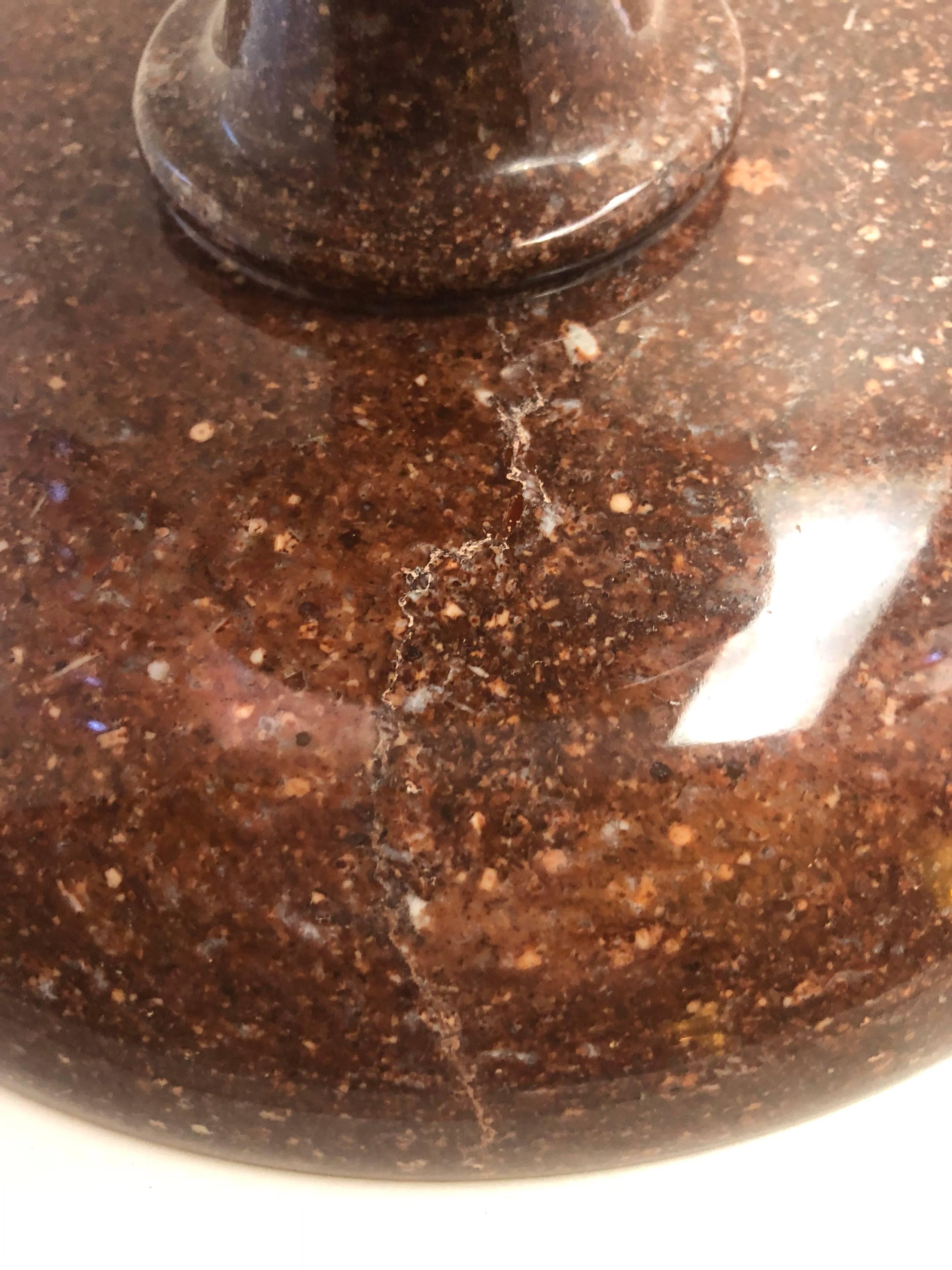 Swedish Porphyry Tazza, 19th Century In Good Condition For Sale In Spencertown, NY