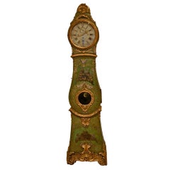 Antique Swedish Royal Rococo Chiming Longcase Clock