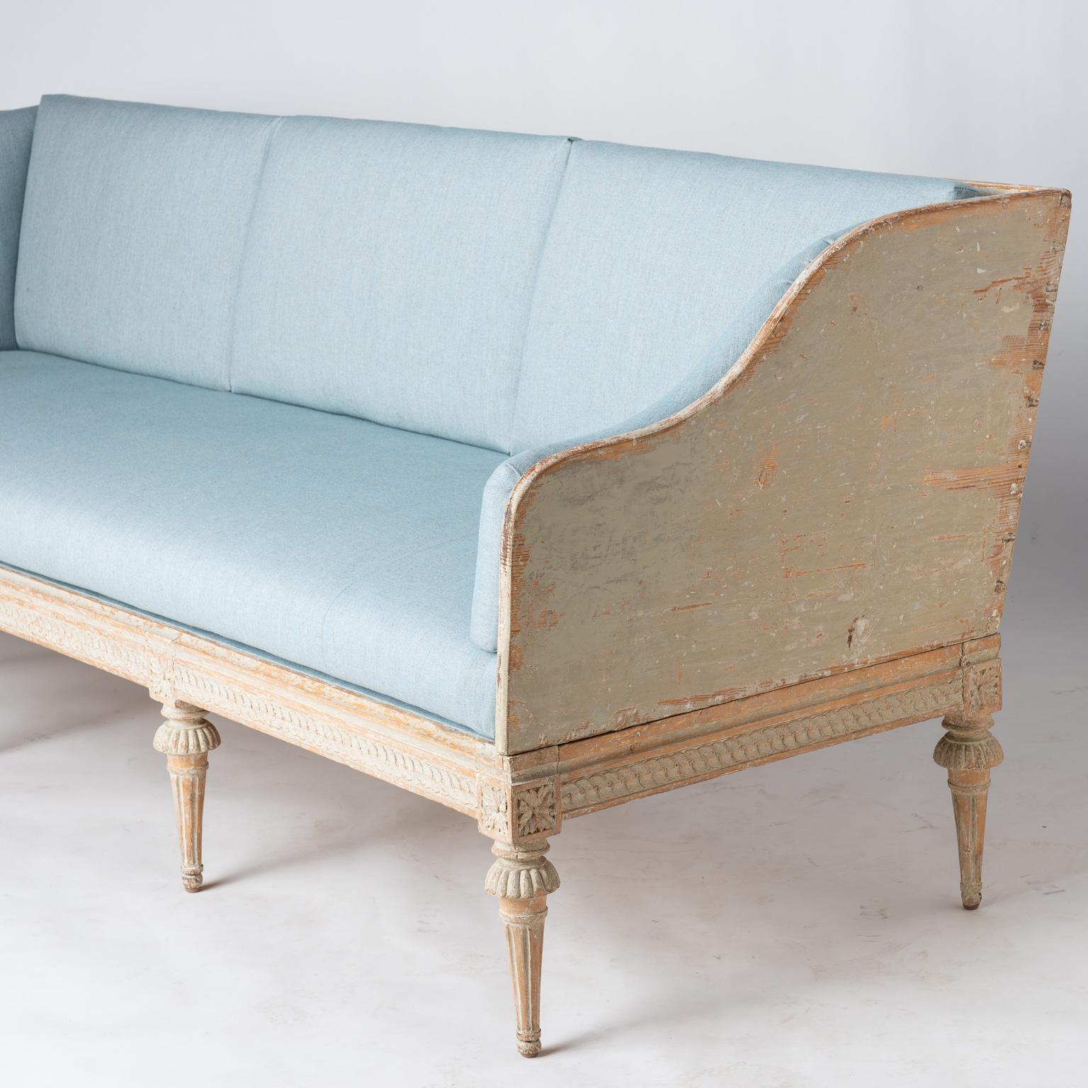 18th Century Swedish, Signed, Gustavian Period “Trågsoffa” from Stockholm, circa 1790