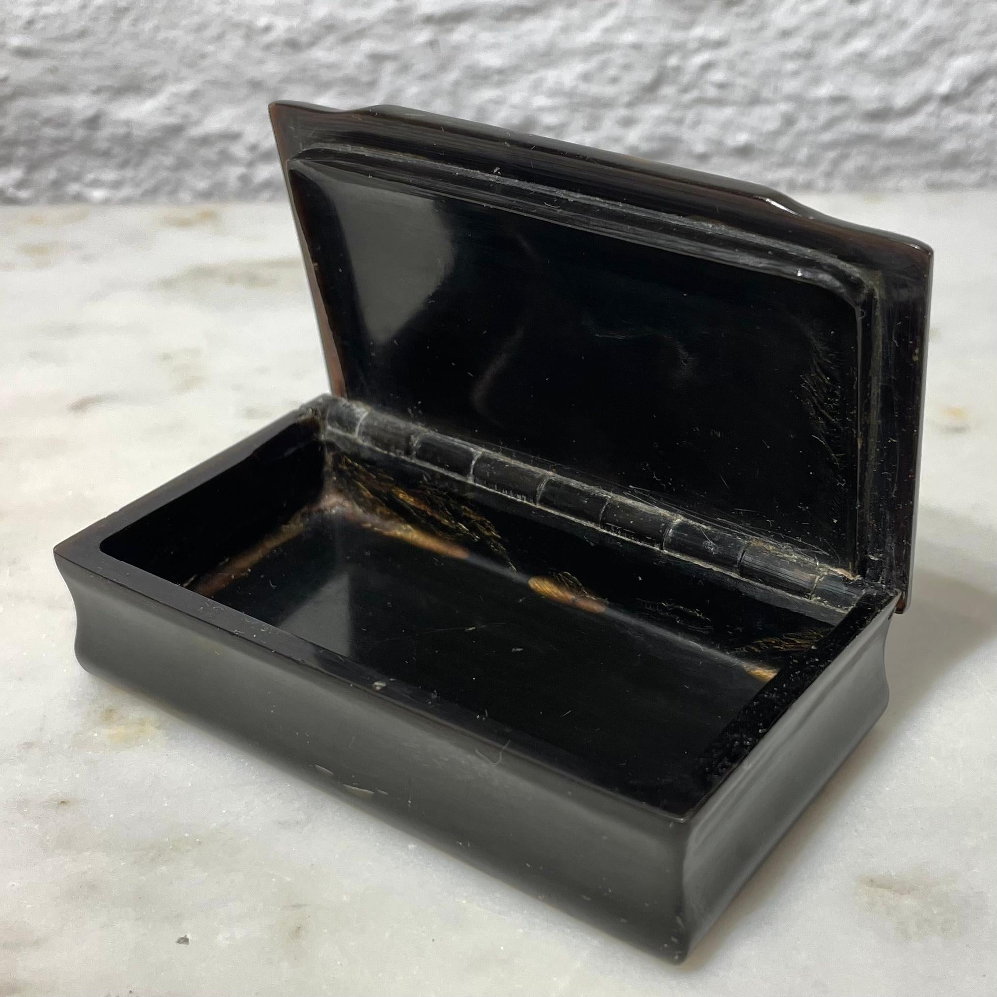 Swedish Snuff Box in Cow Horn from the 19th Century For Sale 1