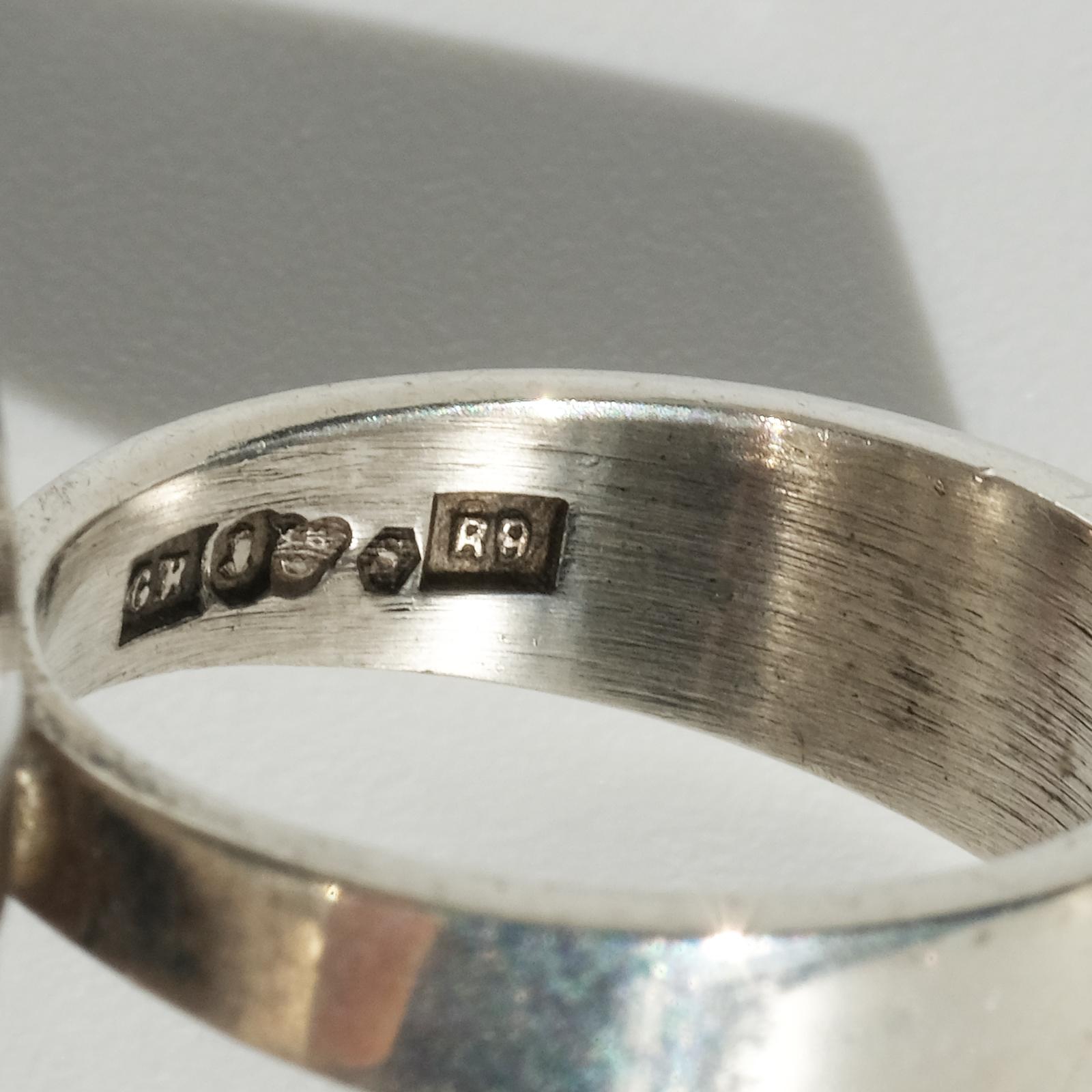 Montre-bracelet suédois en argent sterling fabriquée en 1967 en vente 1