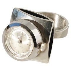 Swedish Sterling Silver Ring-Watch Made in 1967