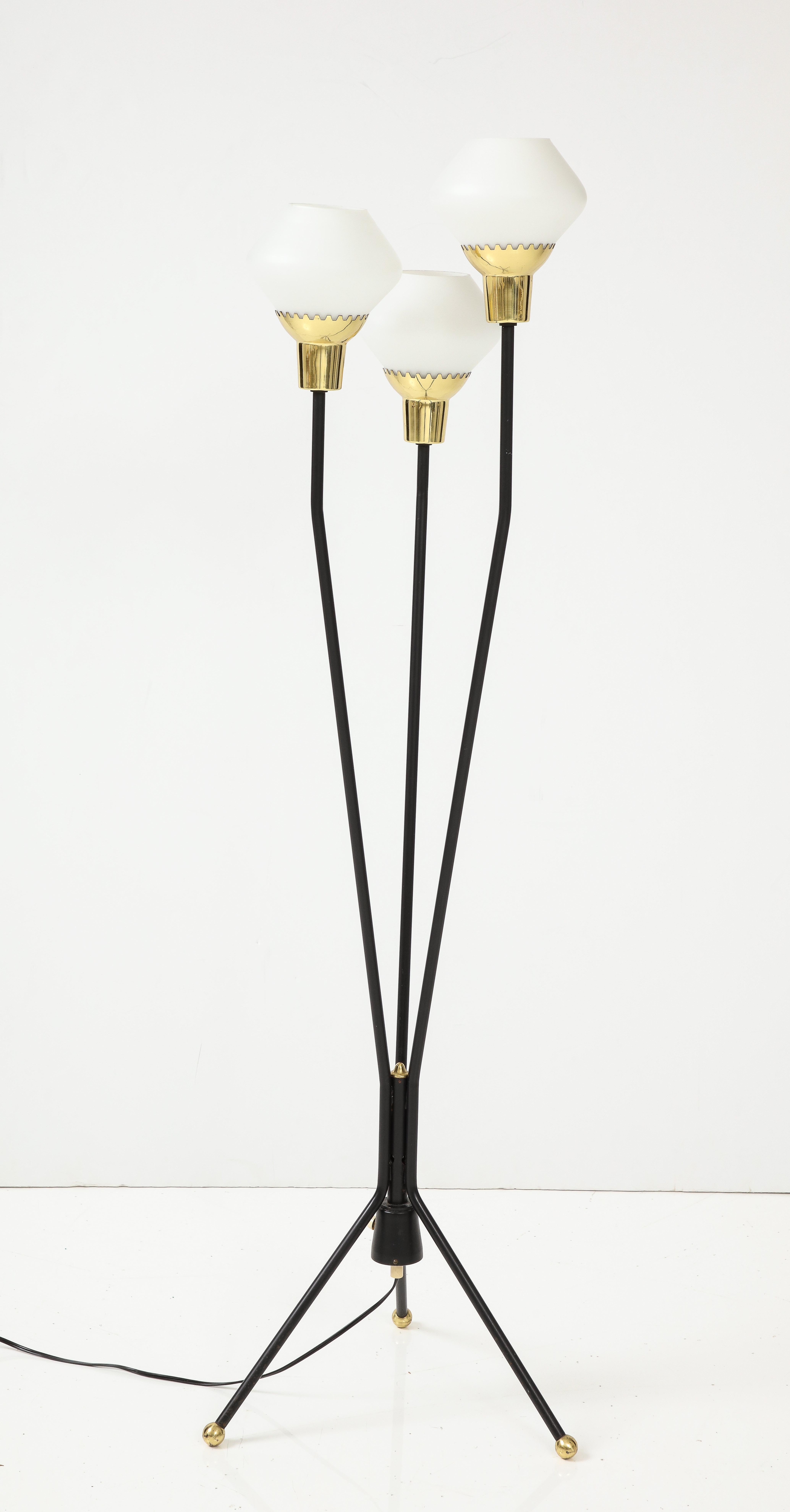 Swedish Three Branch Floor Lamp, circa 1940s For Sale 7