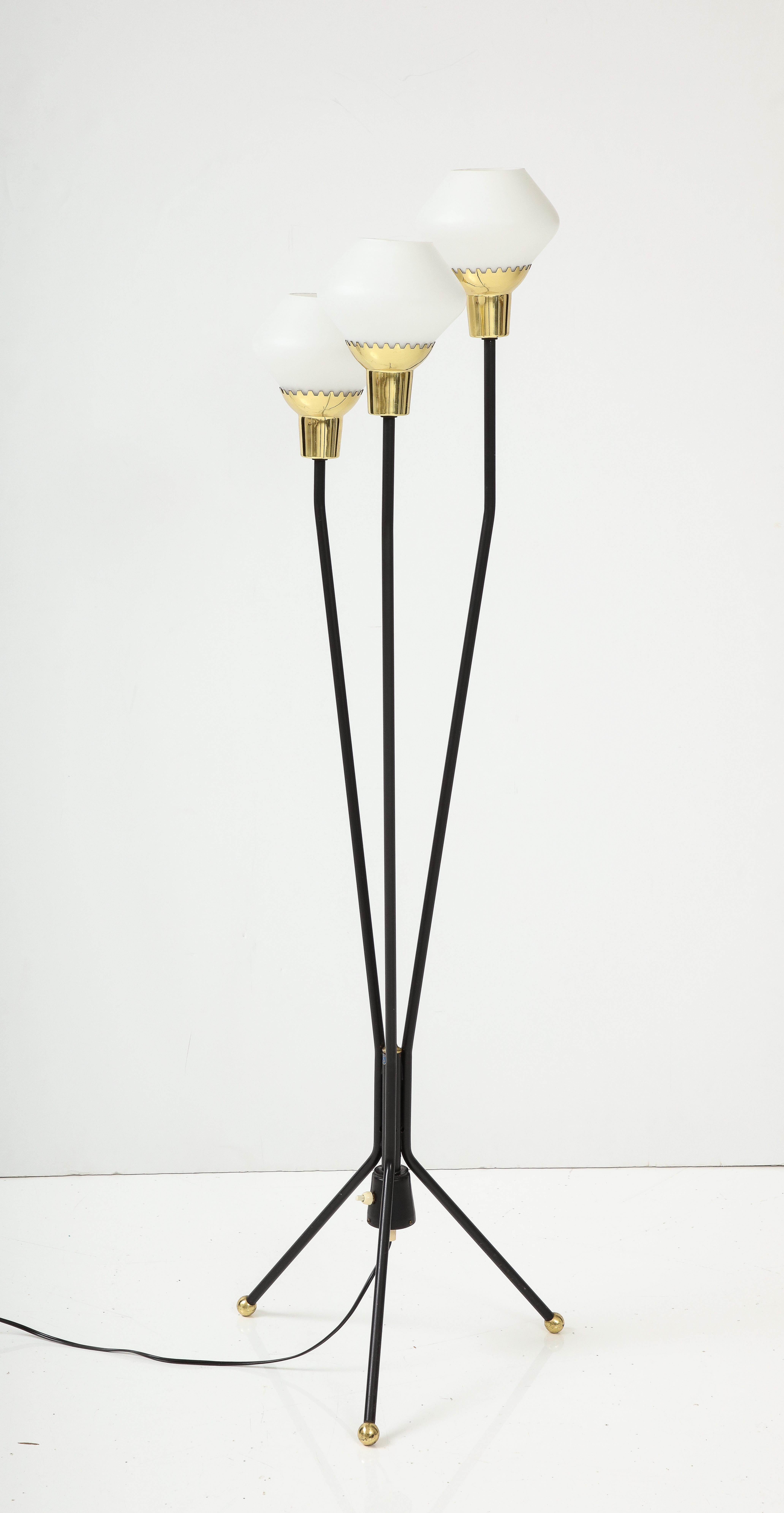 Swedish Three Branch Floor Lamp, circa 1940s For Sale 10