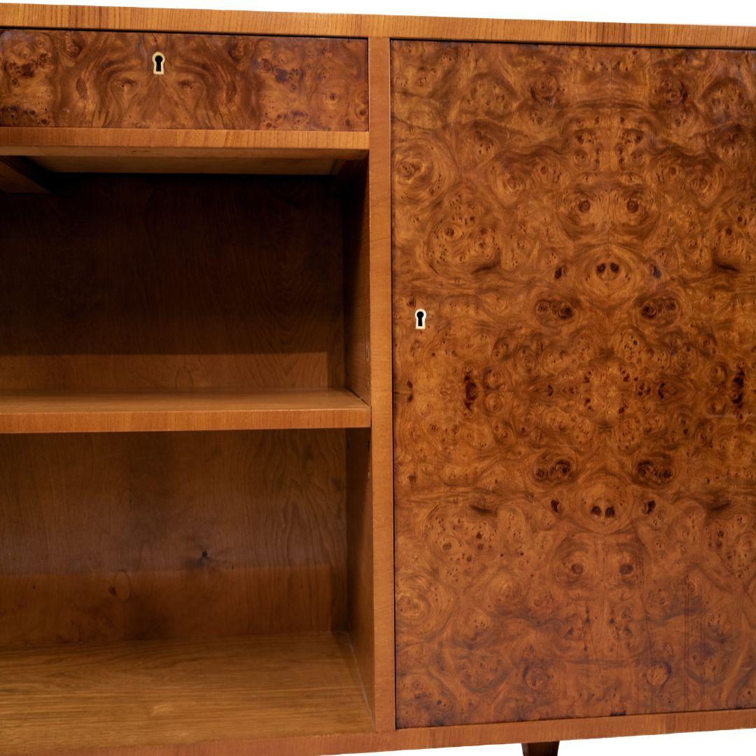 Birch A Swedish Waterfall Edge Low Cabinet For Sale