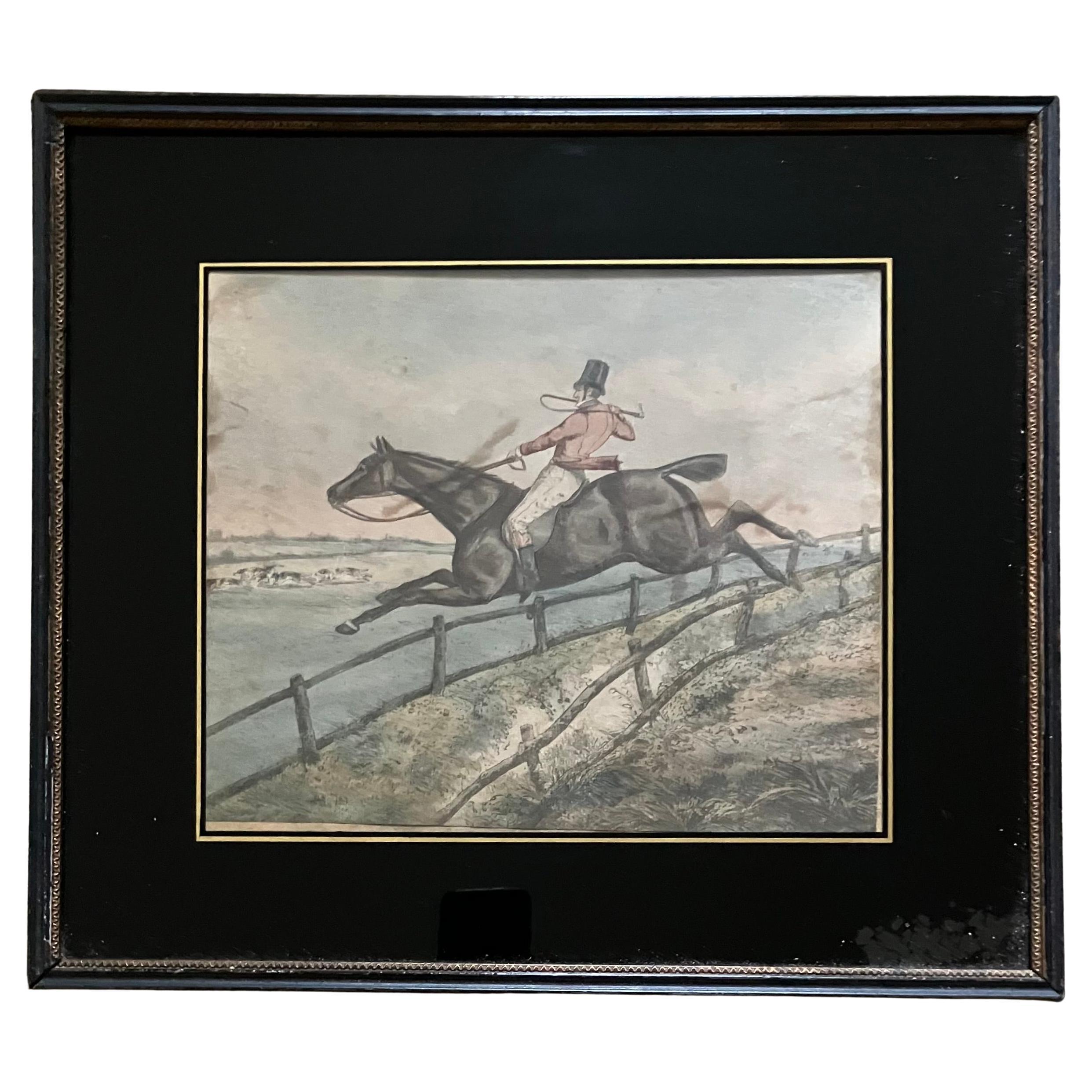 “A Sweep at the New Enclosure” print by H. Alken For Sale