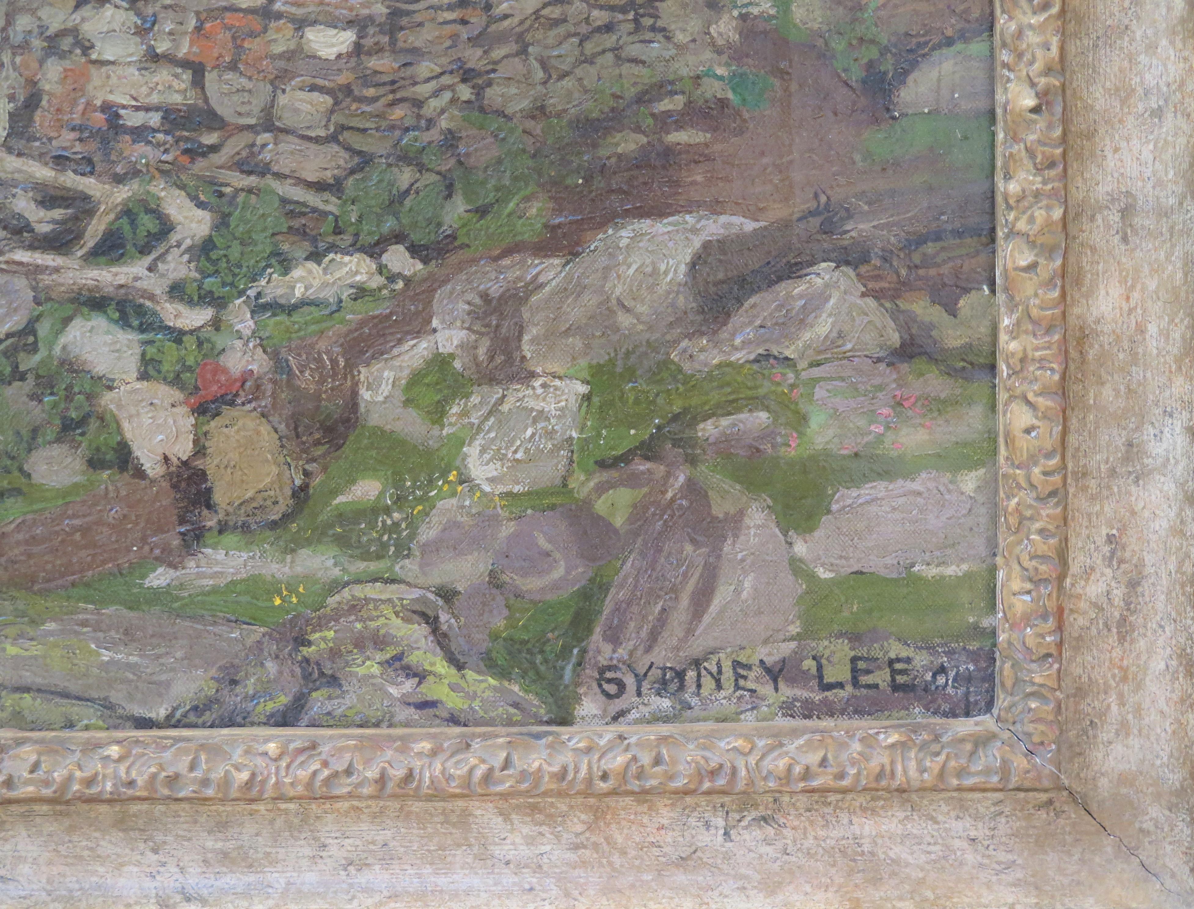 19th Century A Swiss Mountain Landscape by Sydney Lee (English, 1866-1949) For Sale