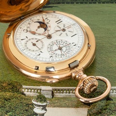 A Swiss Perpetual Minute Repeater Chronograph Full Hunter Pocket Watch C1900