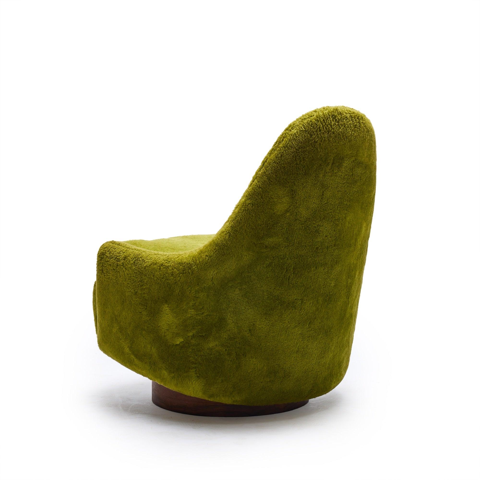 Sedia a pantofola girevole e a dondolo di Milo Baughman per Thayer Coggin Inc, anni '60 In condizioni ottime in vendita a Sagaponack, NY