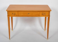 Sycamore Desk by Raphael Raffel with Gilt Bronze Rope Mounts