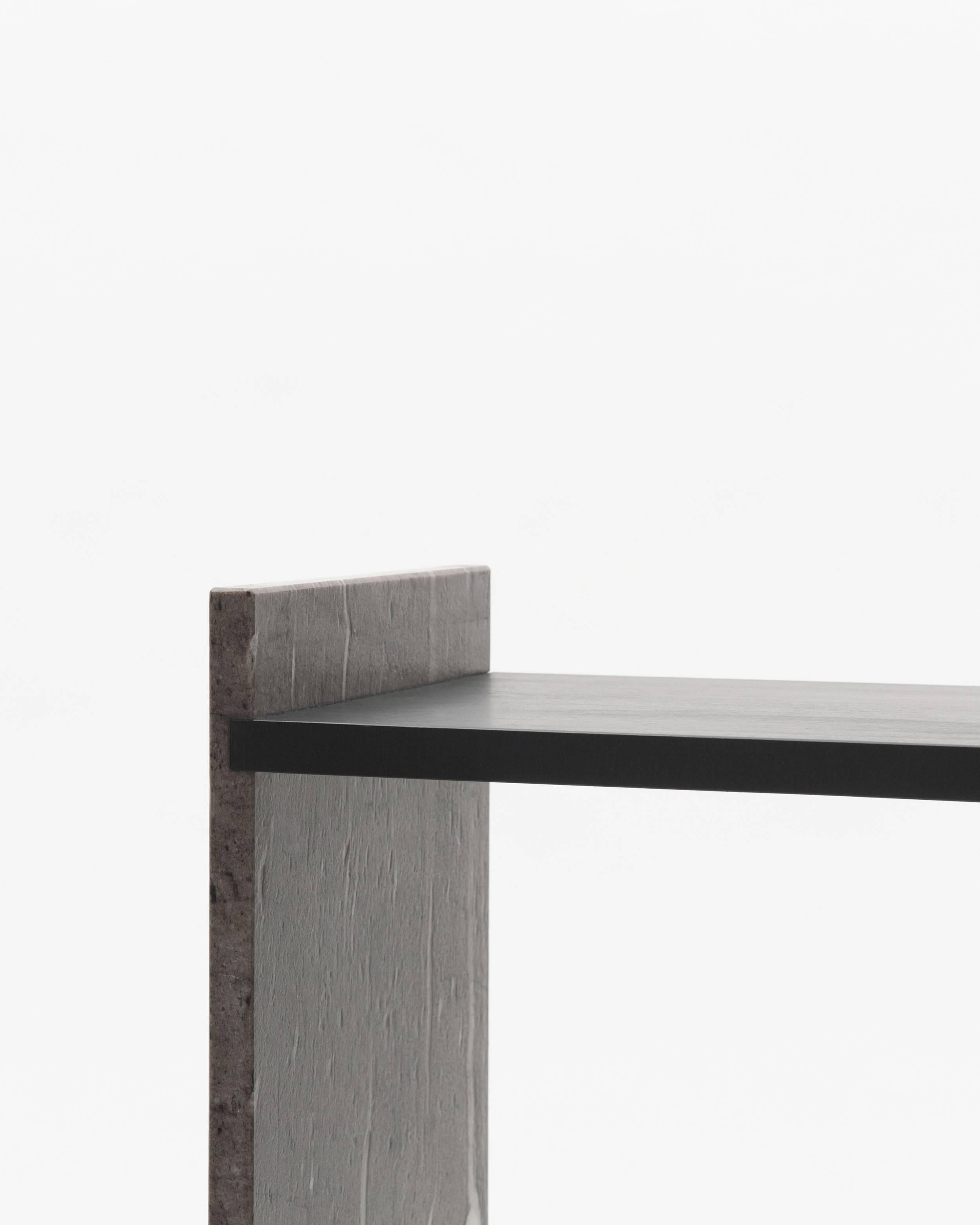 French Organic Form Dark Brown Marble Side Table 100 by Frédéric Saulou For Sale