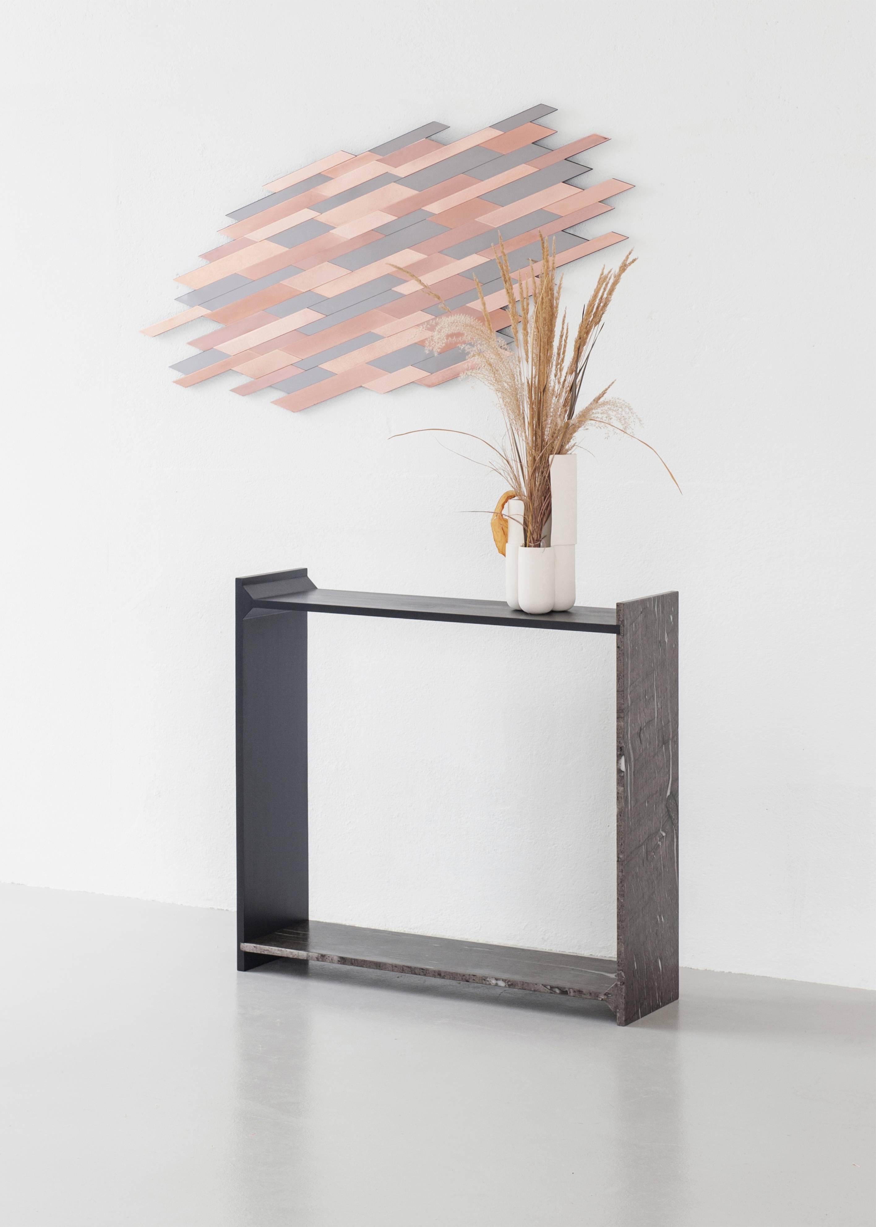 A-Symmetry, Brown Marble Console, Frédéric Saulou For Sale 1