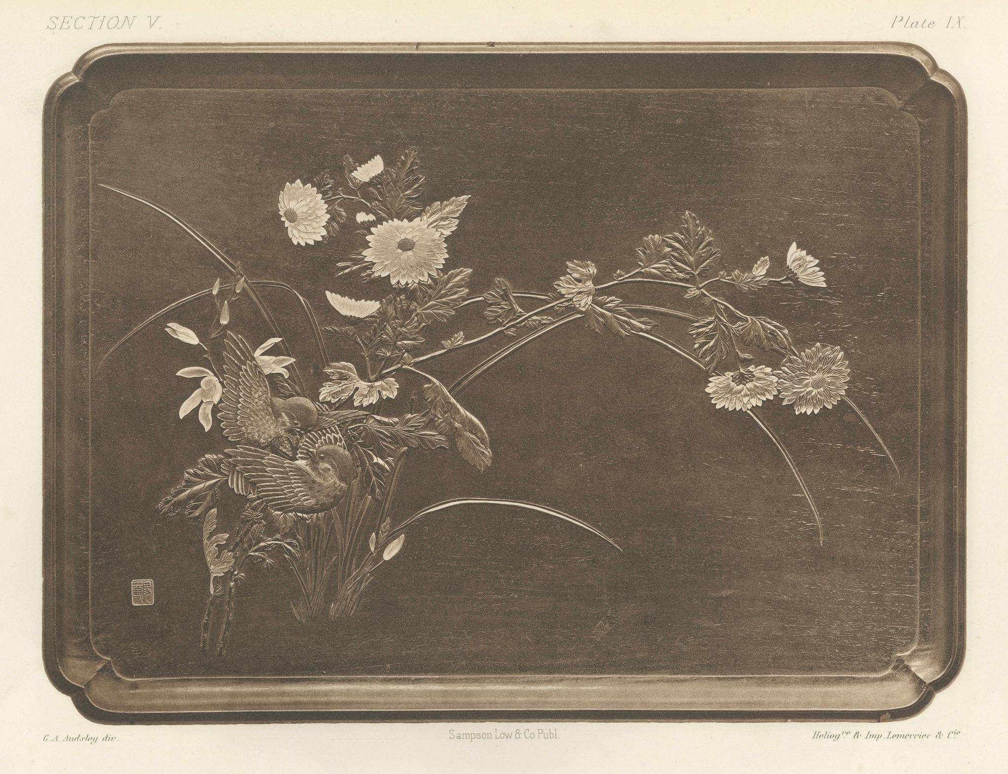 Paper A Symphony of Nature – from Audsley’s Japanese-Inspired Decorative Series, 1884 For Sale
