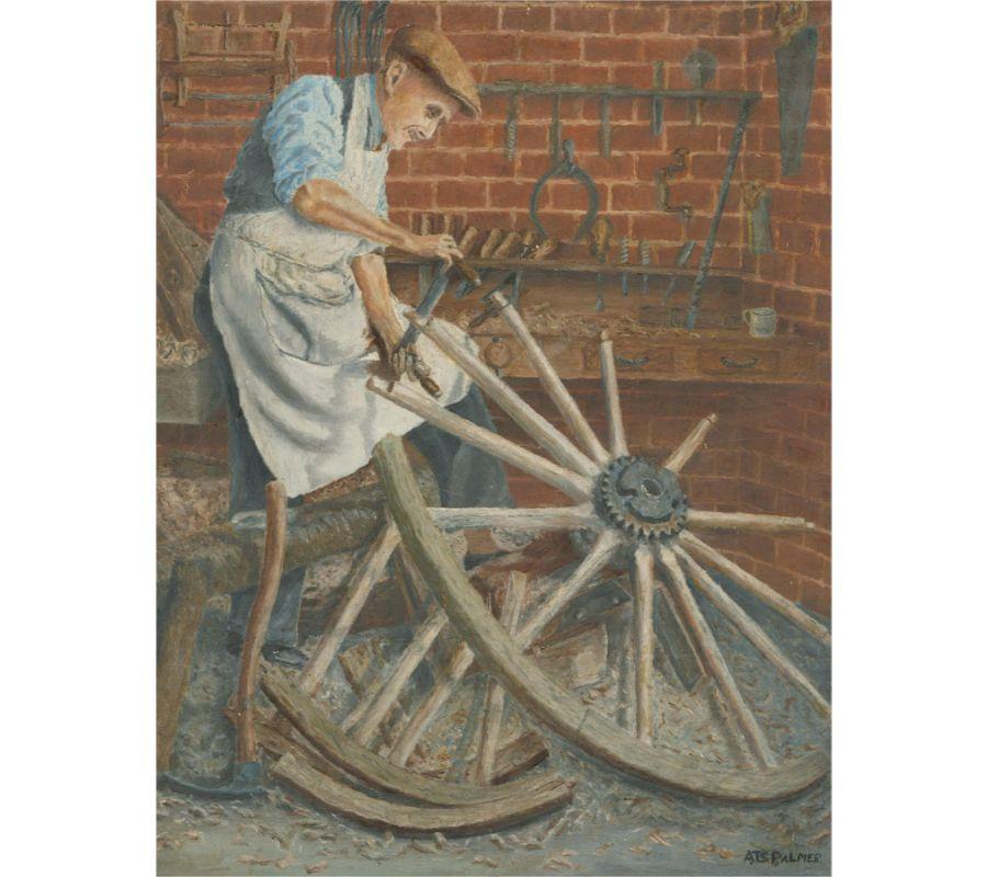 A. T. S. Palmer - 1970 Oil, The Wheelwright 1