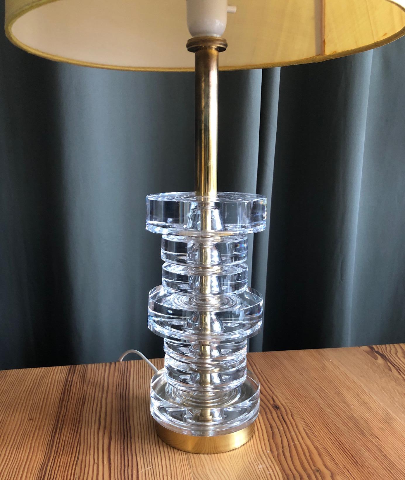 Scandinave moderne Lampe de table Carl Fagerlund pour Orrefors en vente