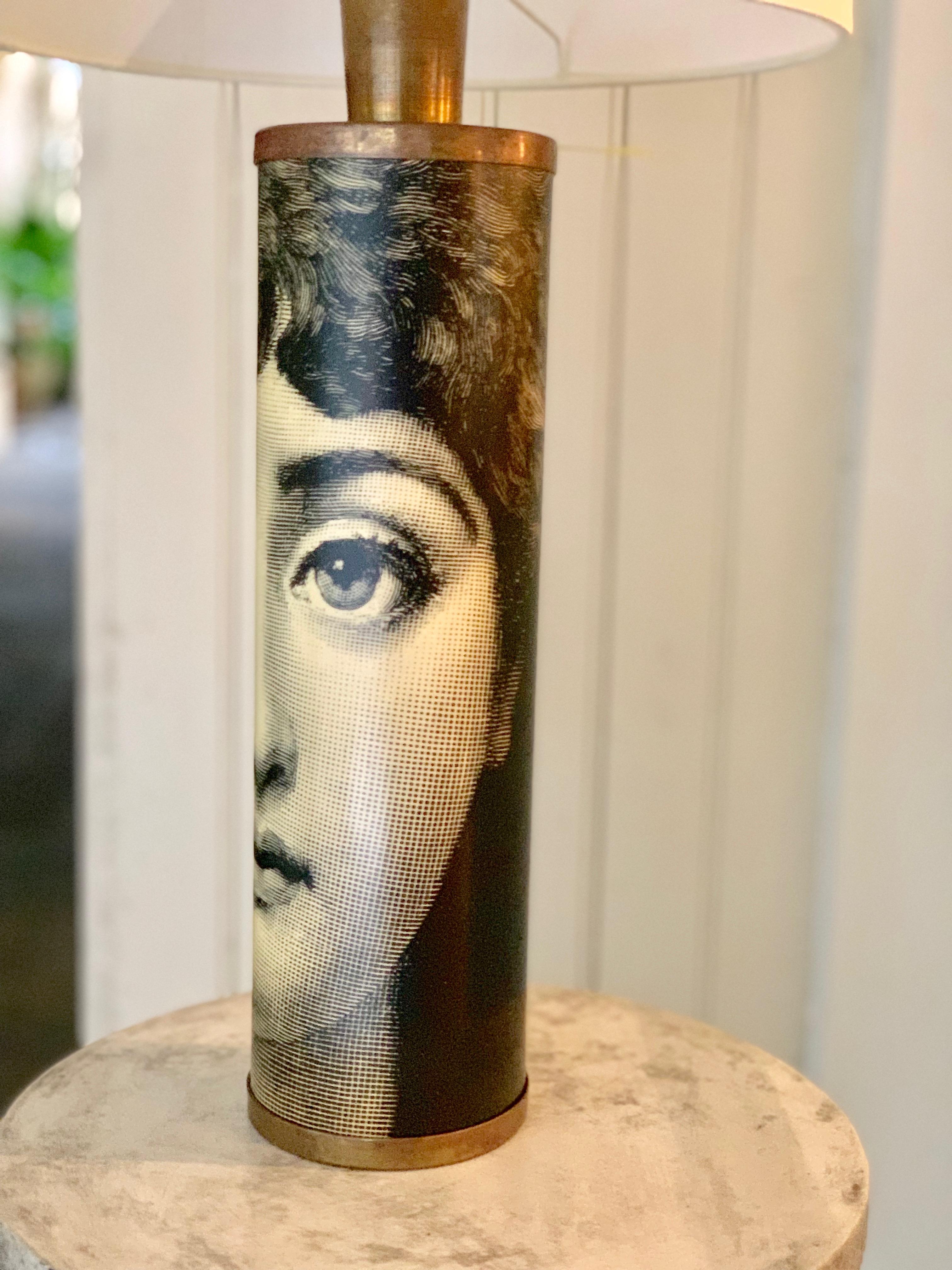 Fornasetti Table Lamp Featuring Lina Cavalieri In Fair Condition In New Orleans, LA
