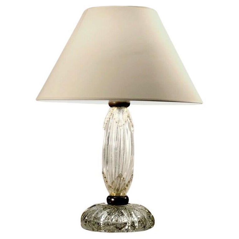 Table Lamp in Venini Murano Glass by Ercole Barovier, Murano, Italy,  1950-1960 For Sale at 1stDibs