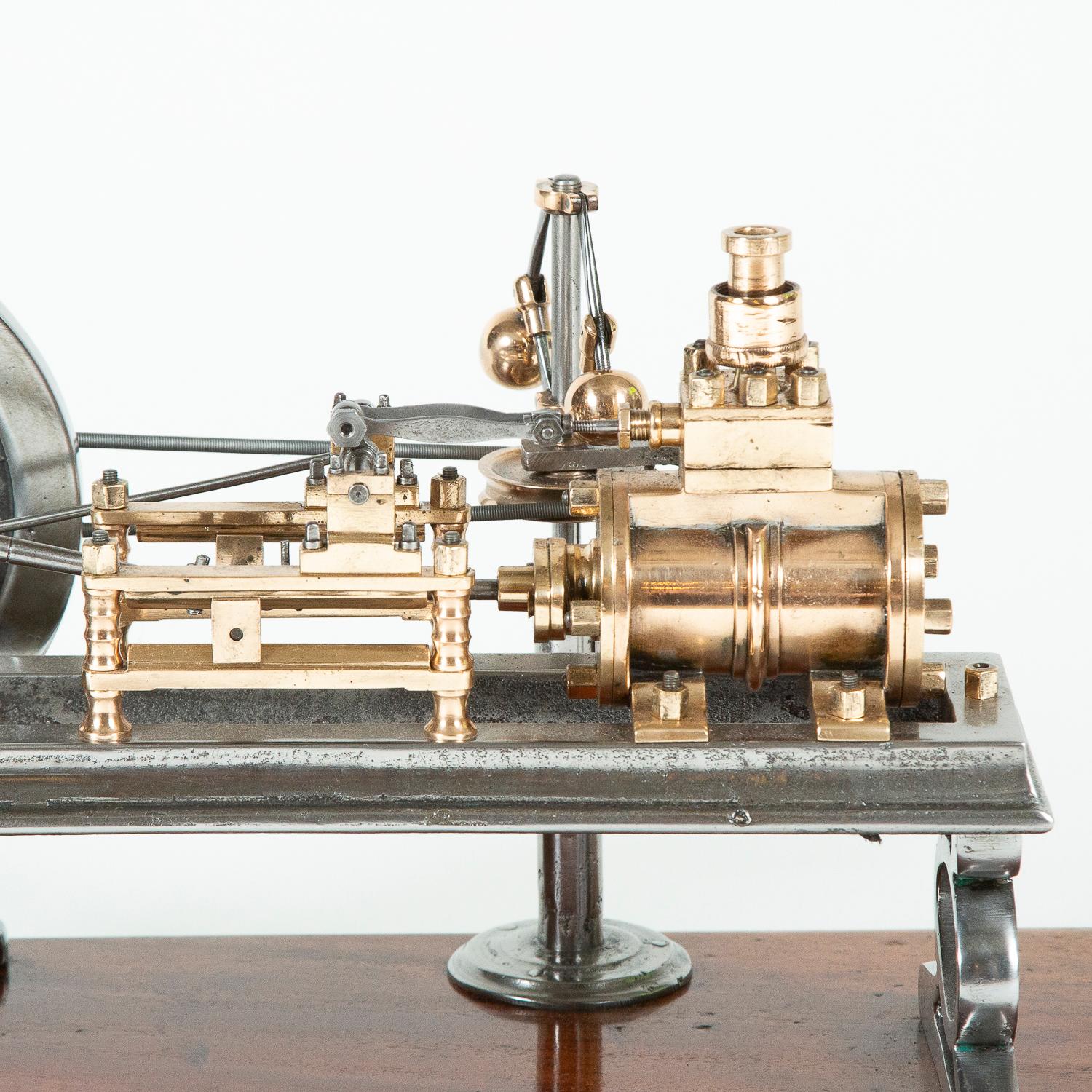 English Tabletop Model of a Single Cylinder Steam Engine