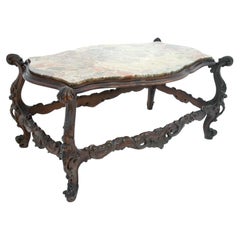 Antique Table with a Marble Top, Italy, Early of the Twentieth Century