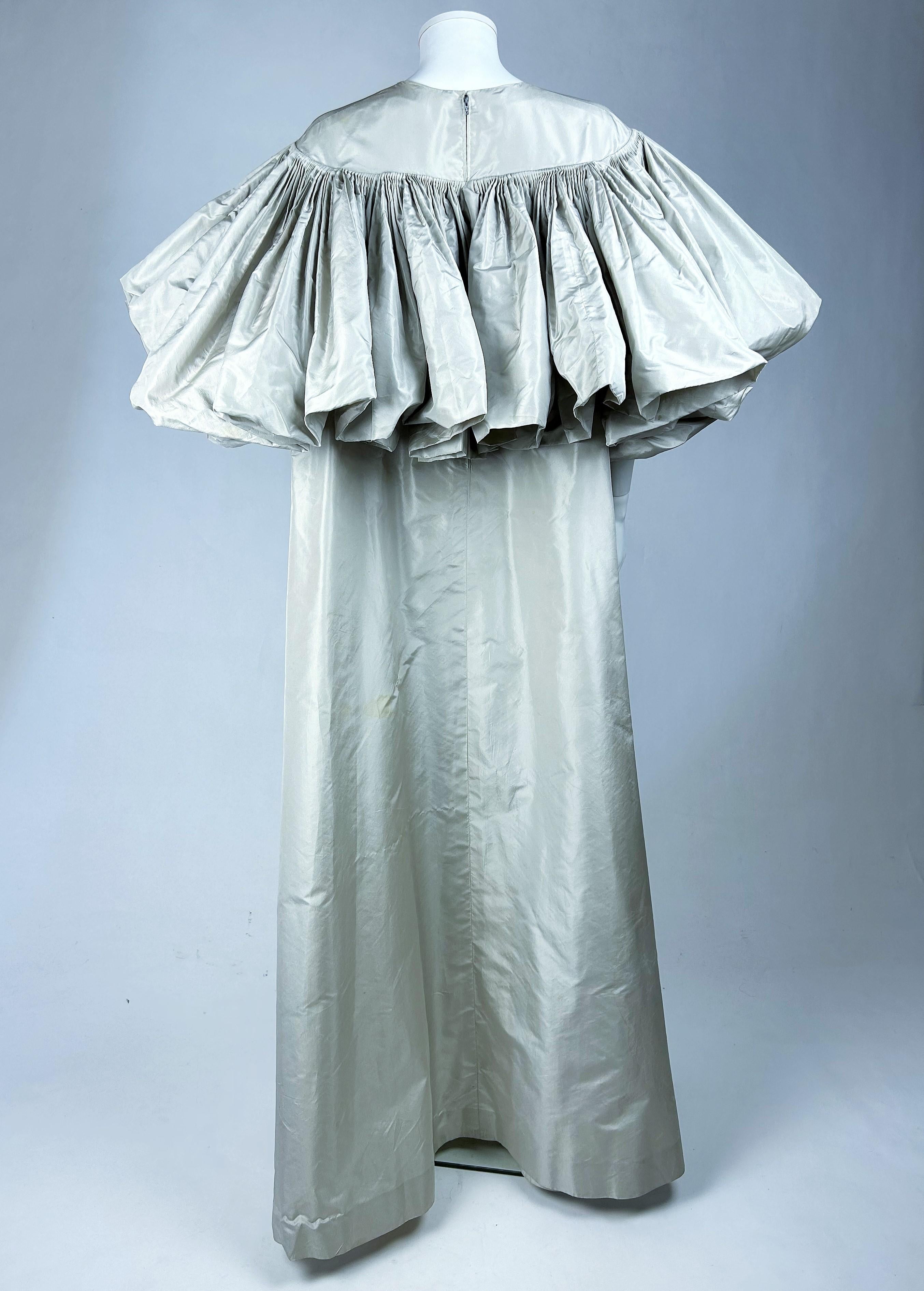 A Taffeta dress by Madame Grès Haute Couture (attributed to) - Paris 1977 7