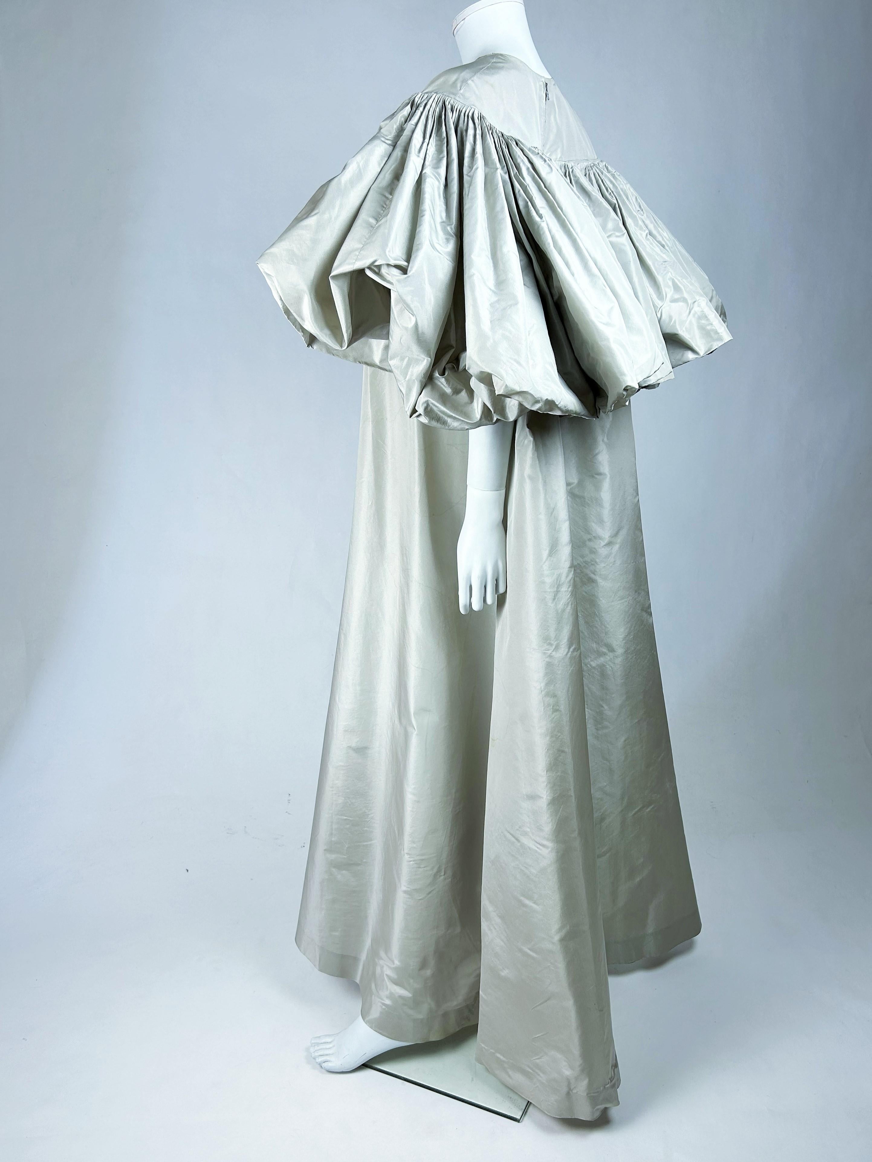 A Taffeta dress by Madame Grès Haute Couture (attributed to) - Paris 1977 8
