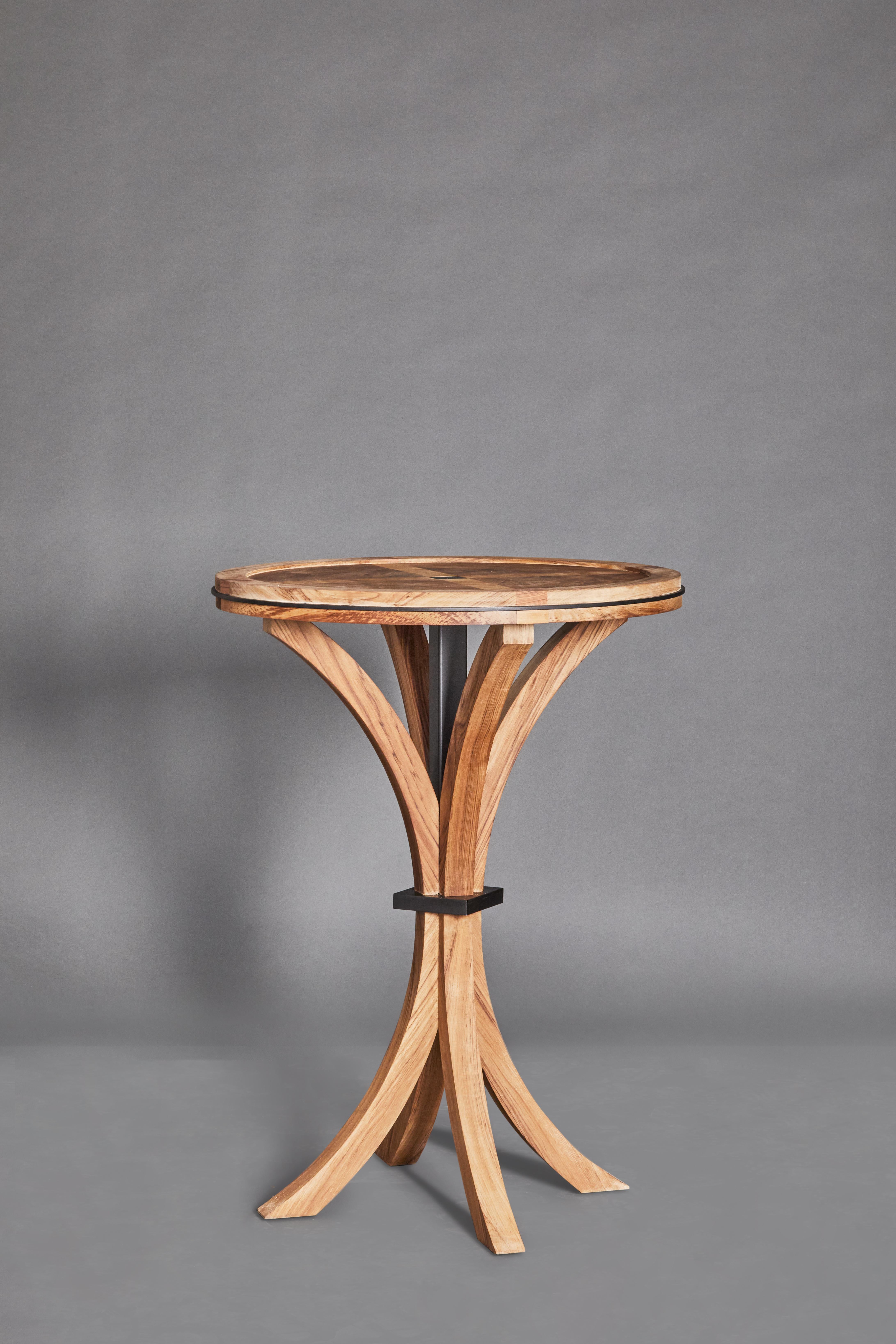 Oiled “A Tale Of Two Cities” Bistro Table For Sale