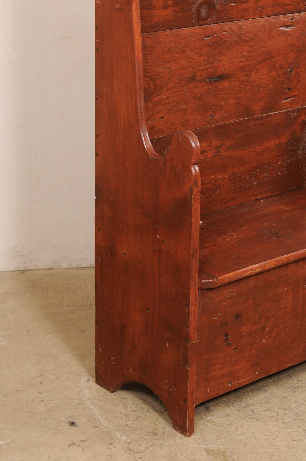 high back bench with storage