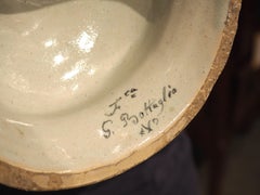 A Tall and Slender Antique Hand Painted Italian Majolica Ewer, Naples Circa 1870