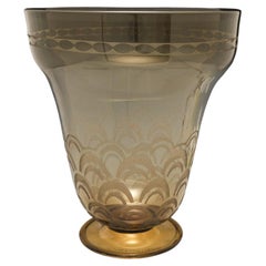 Tall Art Deco Daum Nancy Glass Vase, c1930