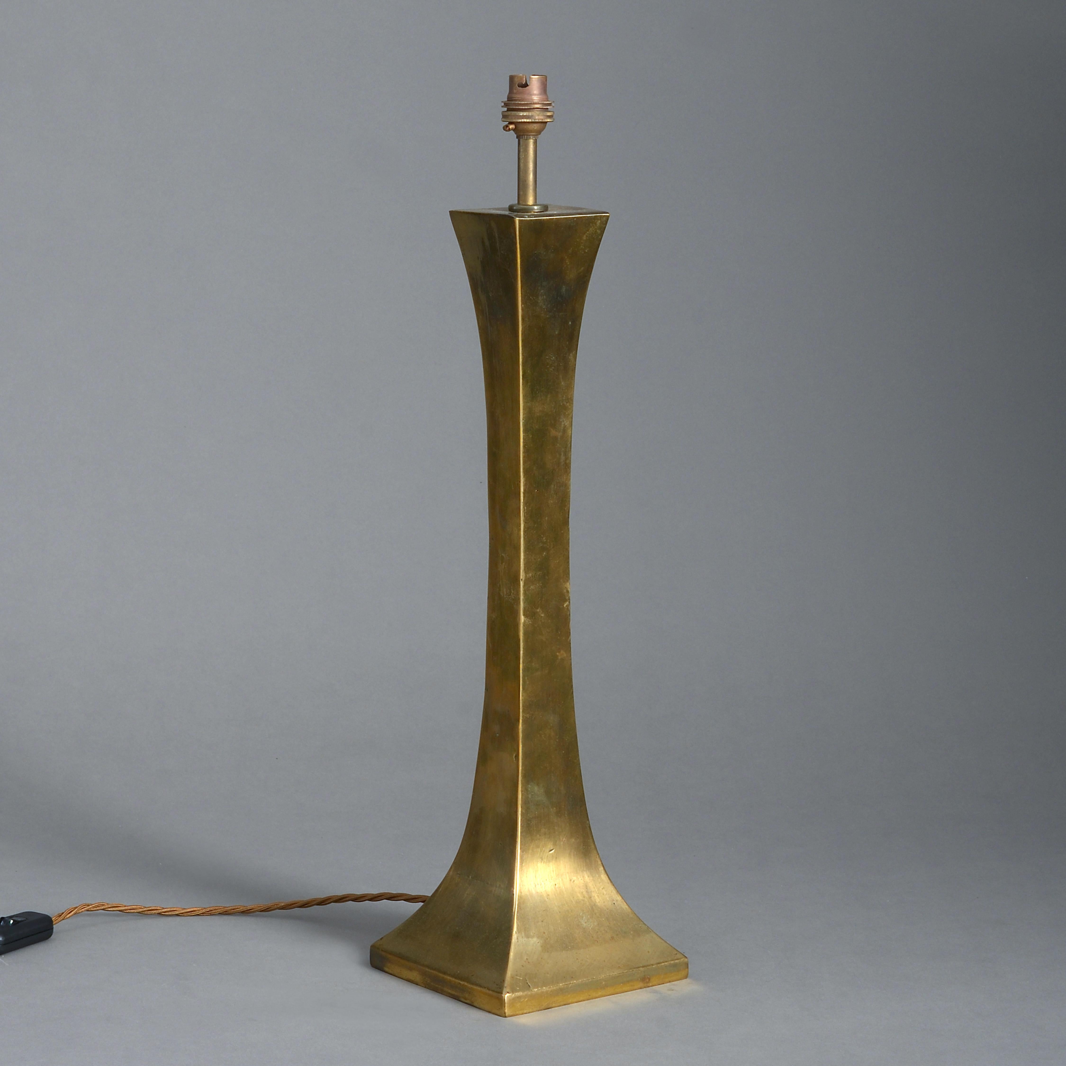 Mid-Century Modern Tall Brass Table Lamp