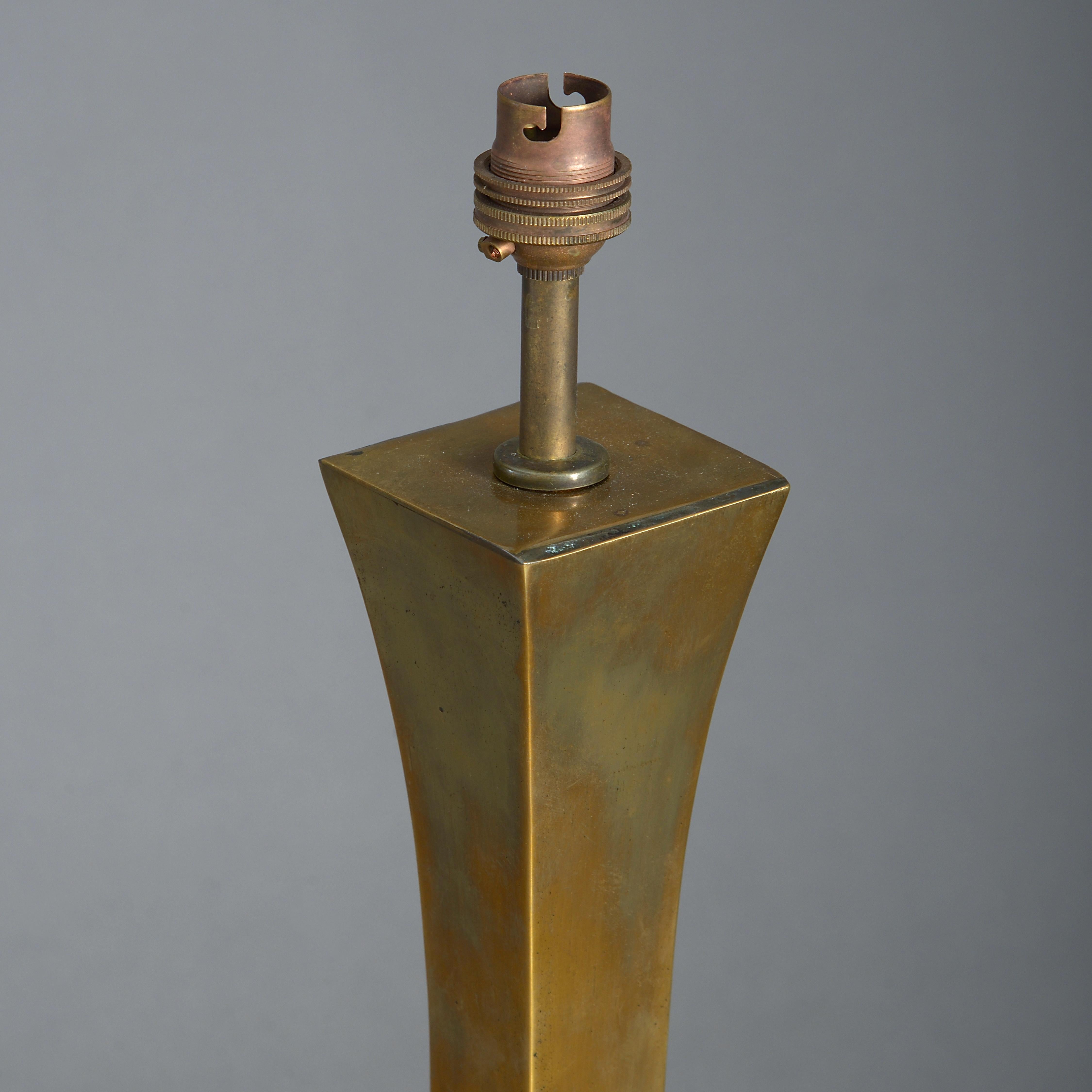 English Tall Brass Table Lamp