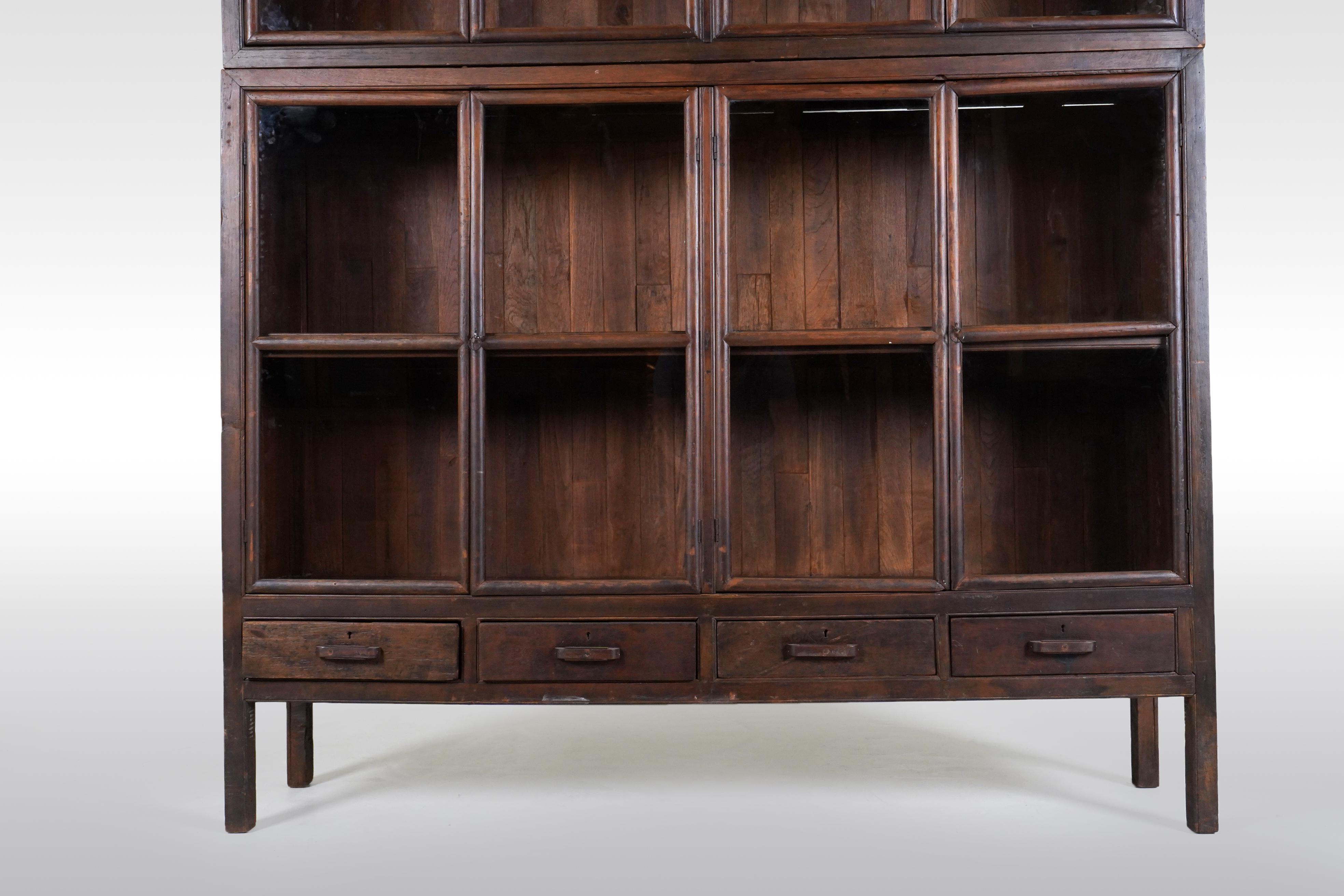A Tall British Colonial Bookcase 2