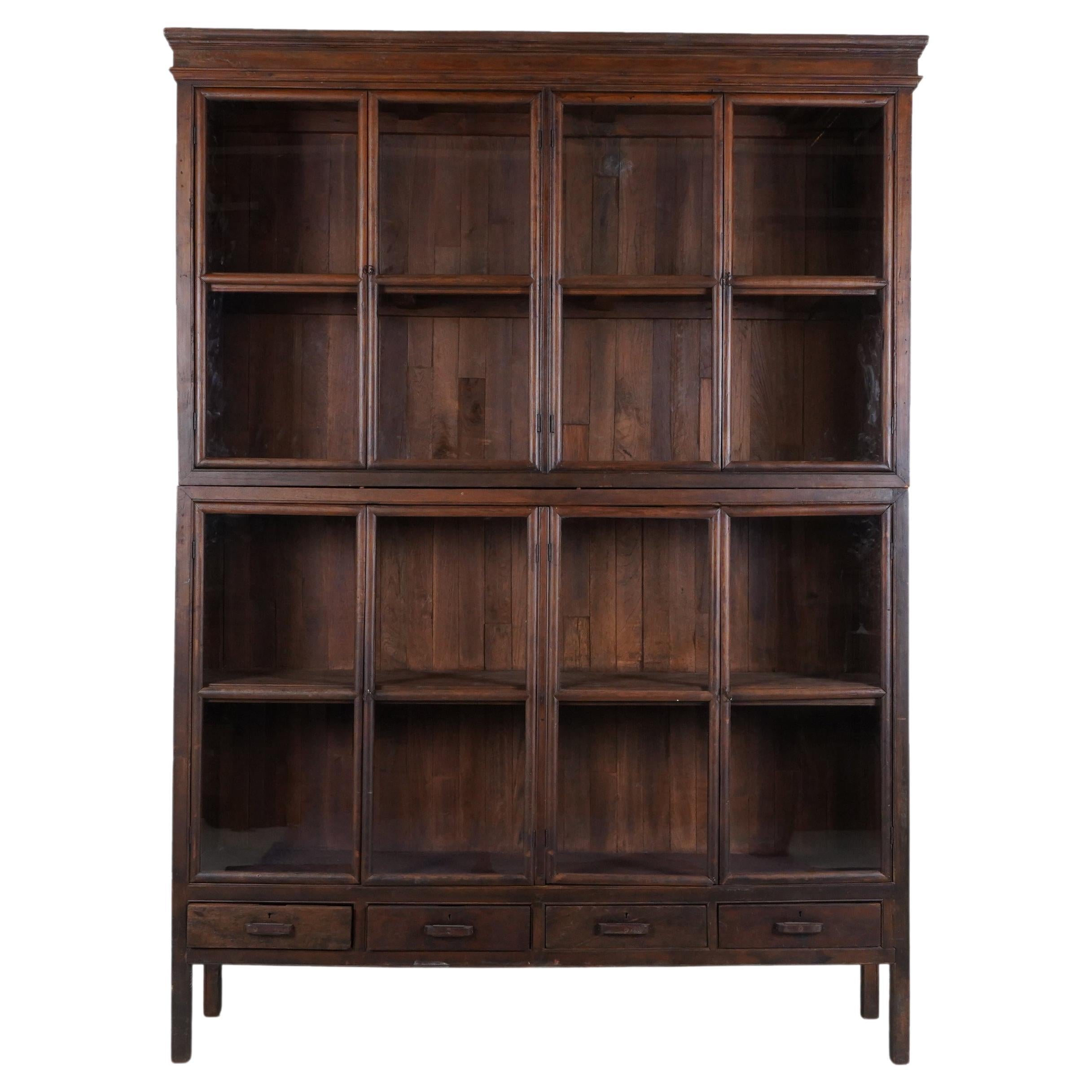 A Tall British Colonial Bookcase
