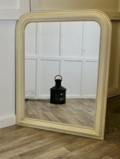 A Tall Crackle Finish Painted Overmantel Mirror    This is a Striking piece