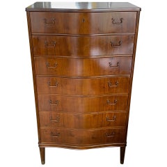 Tall Danish Seven Drawer Chest