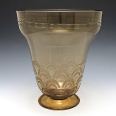 A Tall Daum Nancy Art Deco Glass Vase, c1930