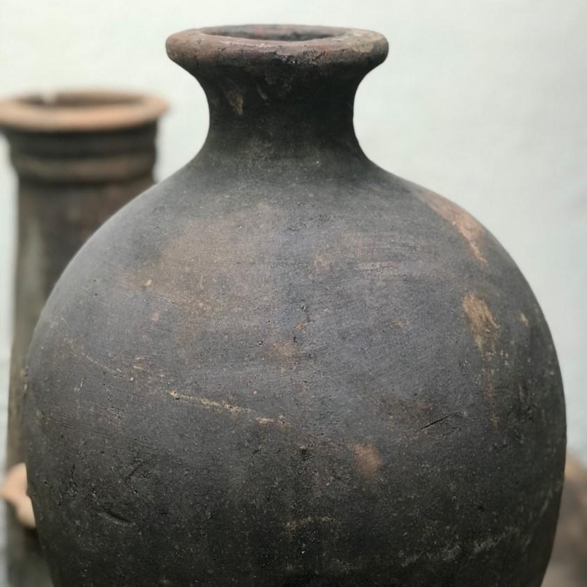 Mexican Tall Decorative Terracotta Vessel