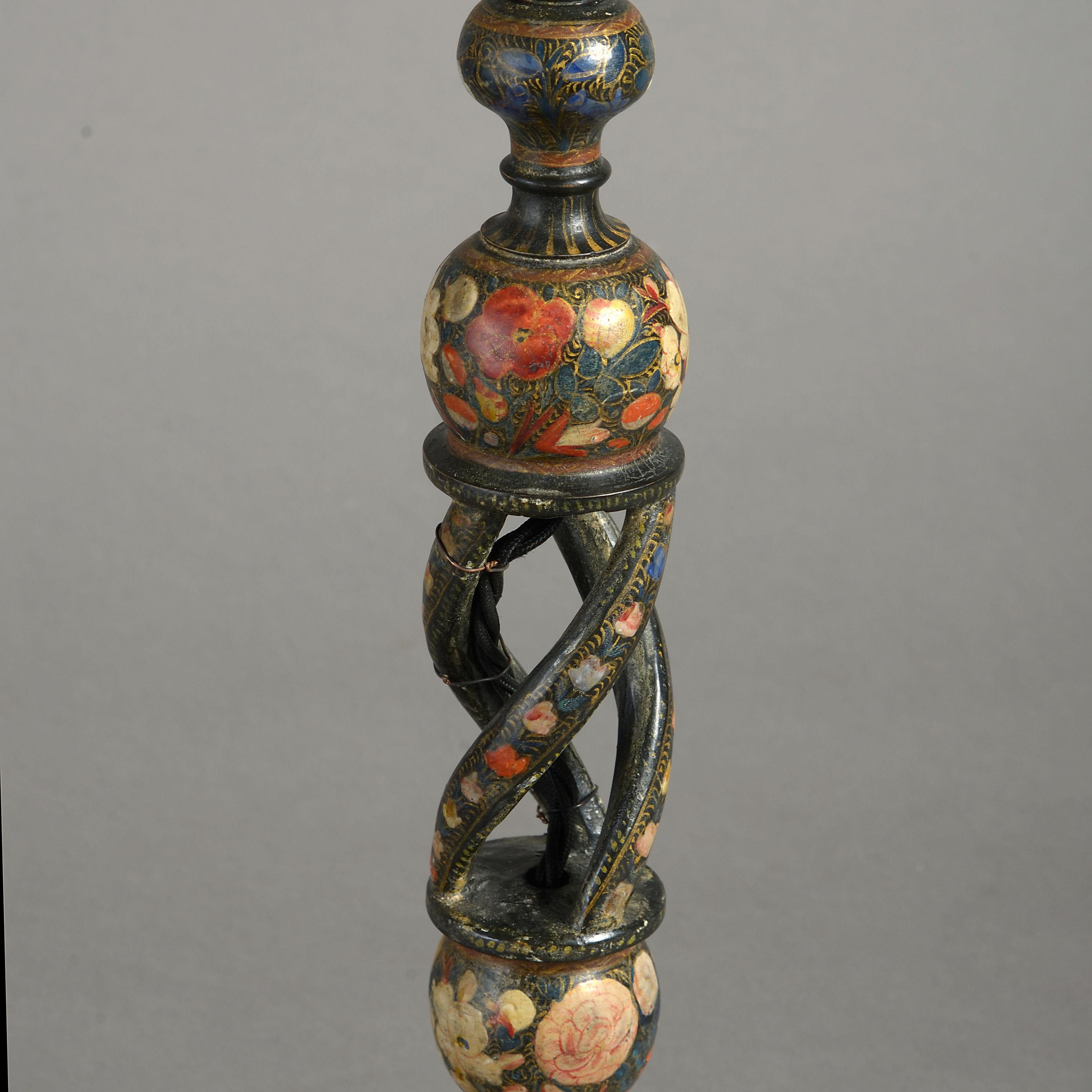 Tall Early 20th Century Kashmiri Table Lamp In Good Condition In London, GB