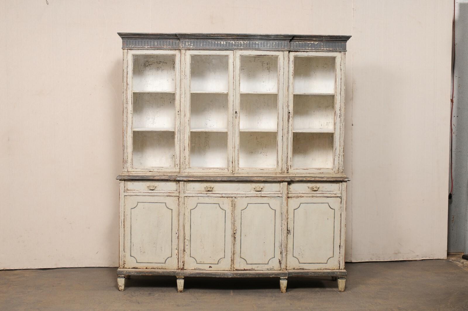 A Tall French Antique Deux Corps Cabinet For Sale 6