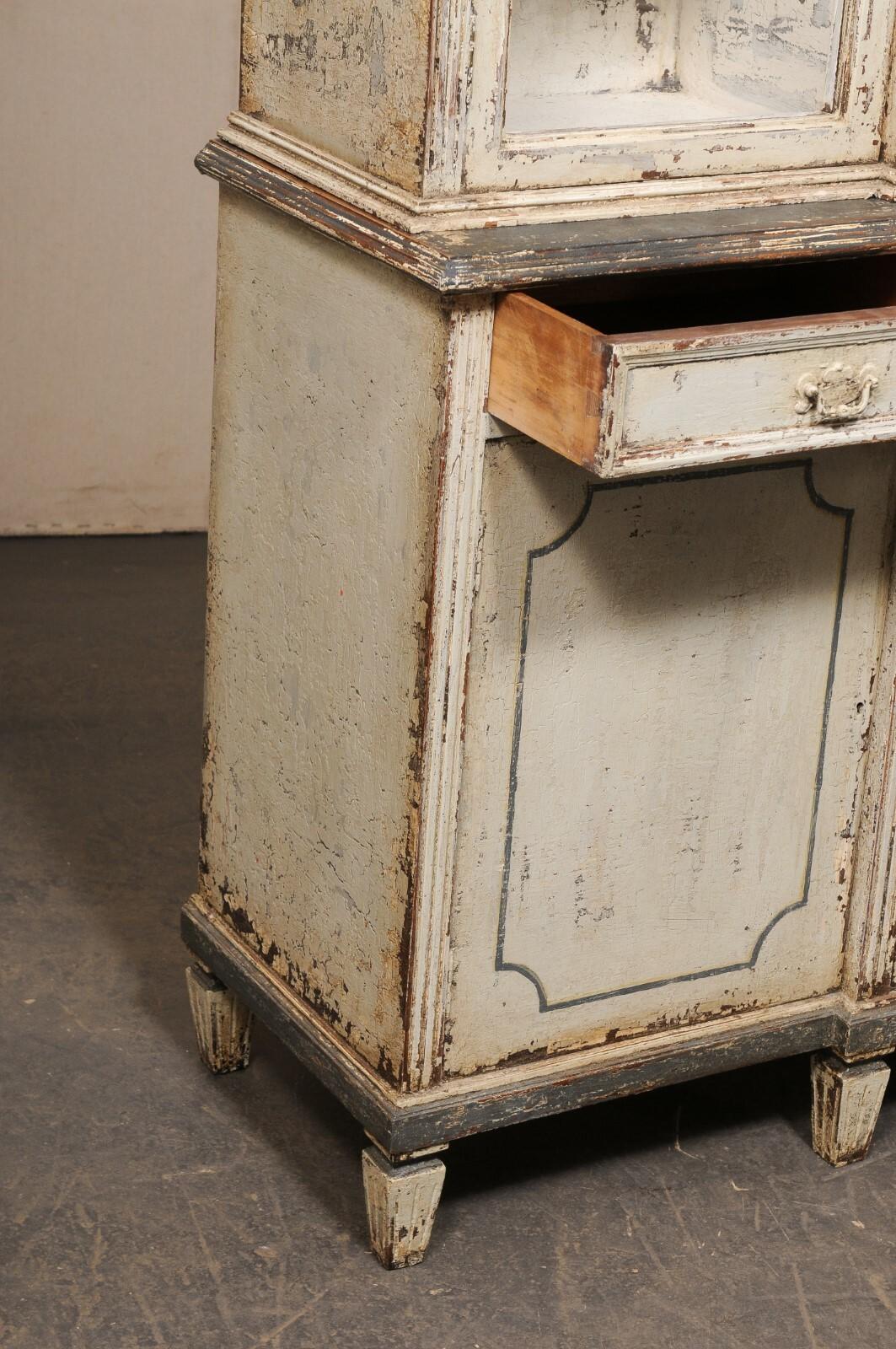 20th Century A Tall French Antique Deux Corps Cabinet For Sale