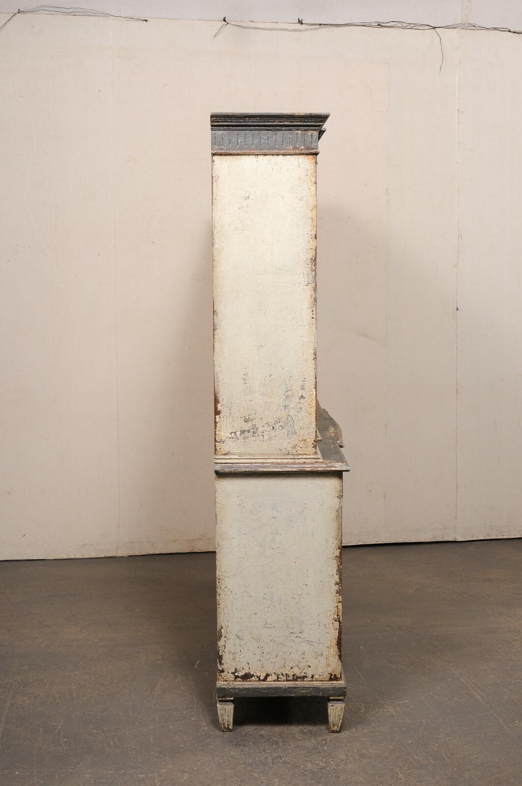 A Tall French Antique Deux Corps Cabinet For Sale 1