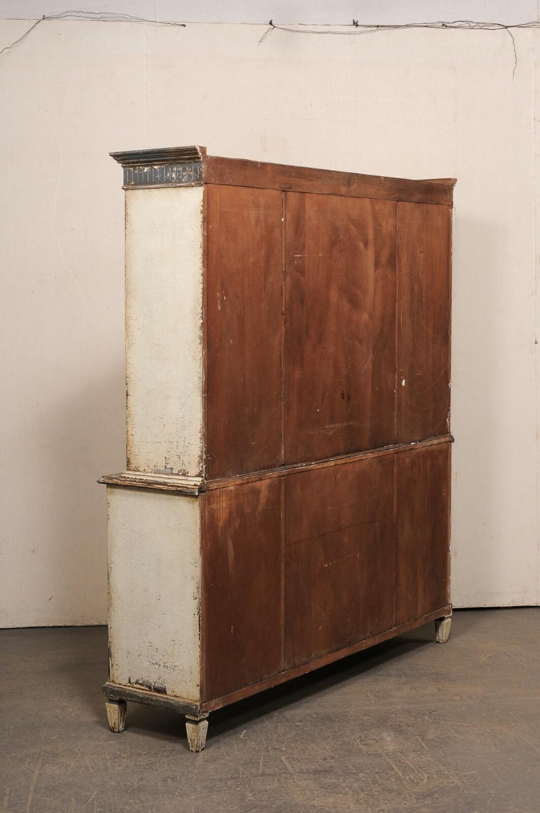 A Tall French Antique Deux Corps Cabinet For Sale 4