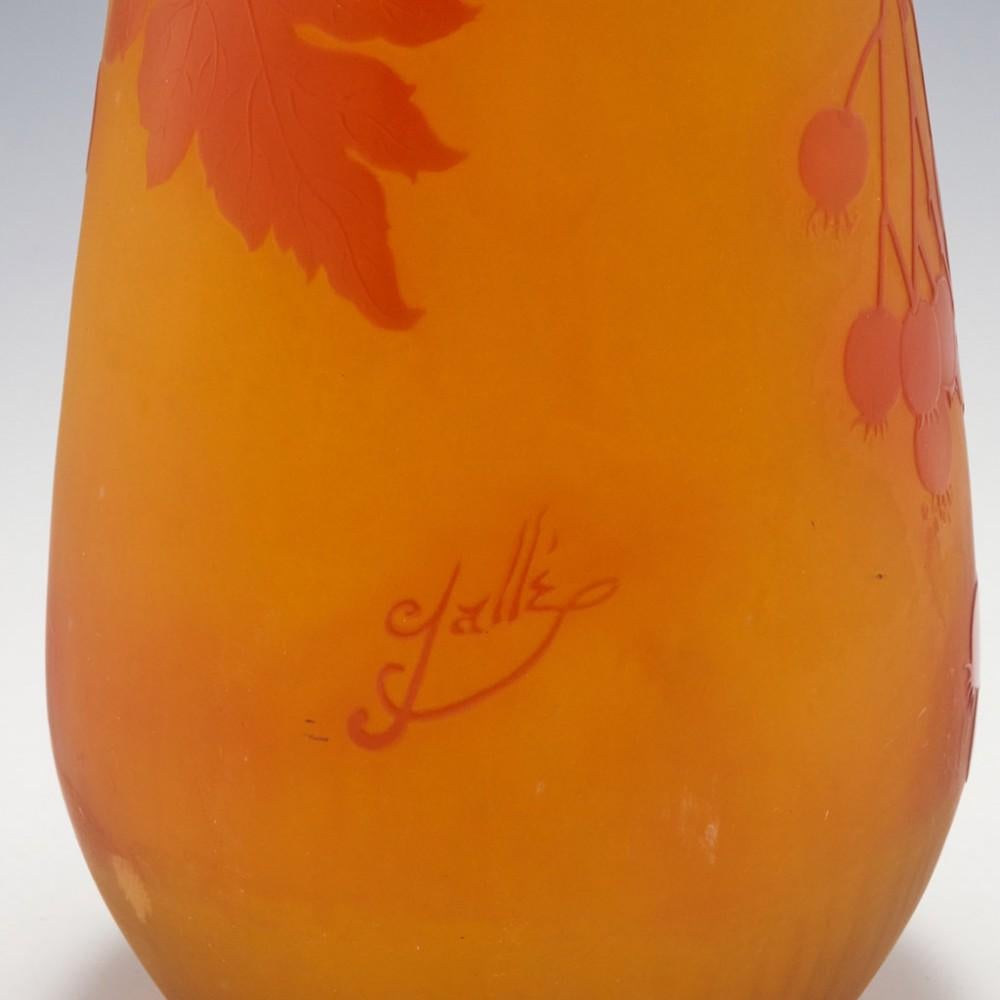 Grand vase en verre camée de Galle, vers 1910 en vente 4
