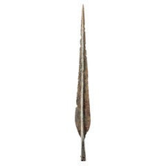 Tall Iron Age Spear Tip, Abstract Decorative Accent