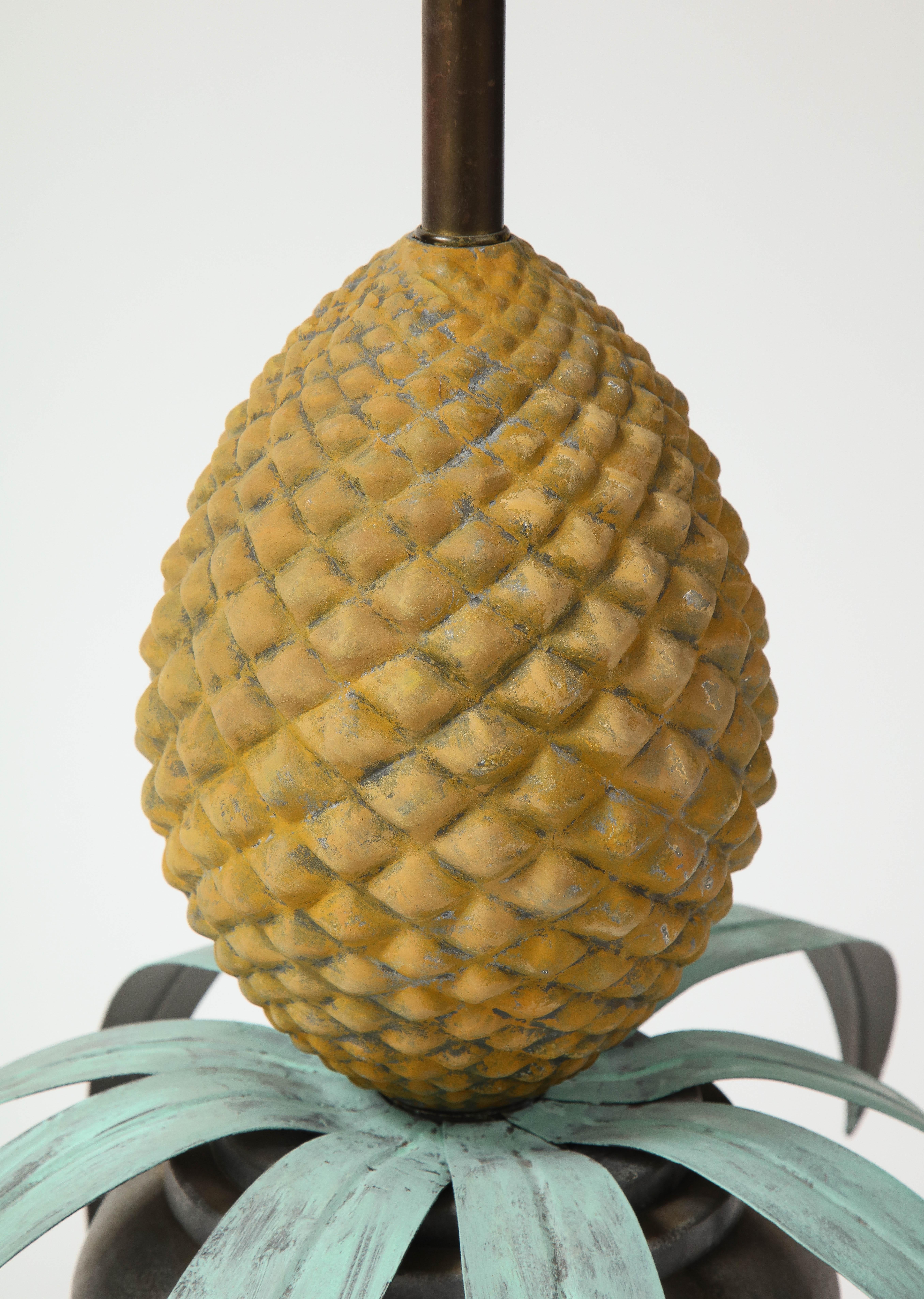 Tall Italian Pineapple Tôle Lamp 1