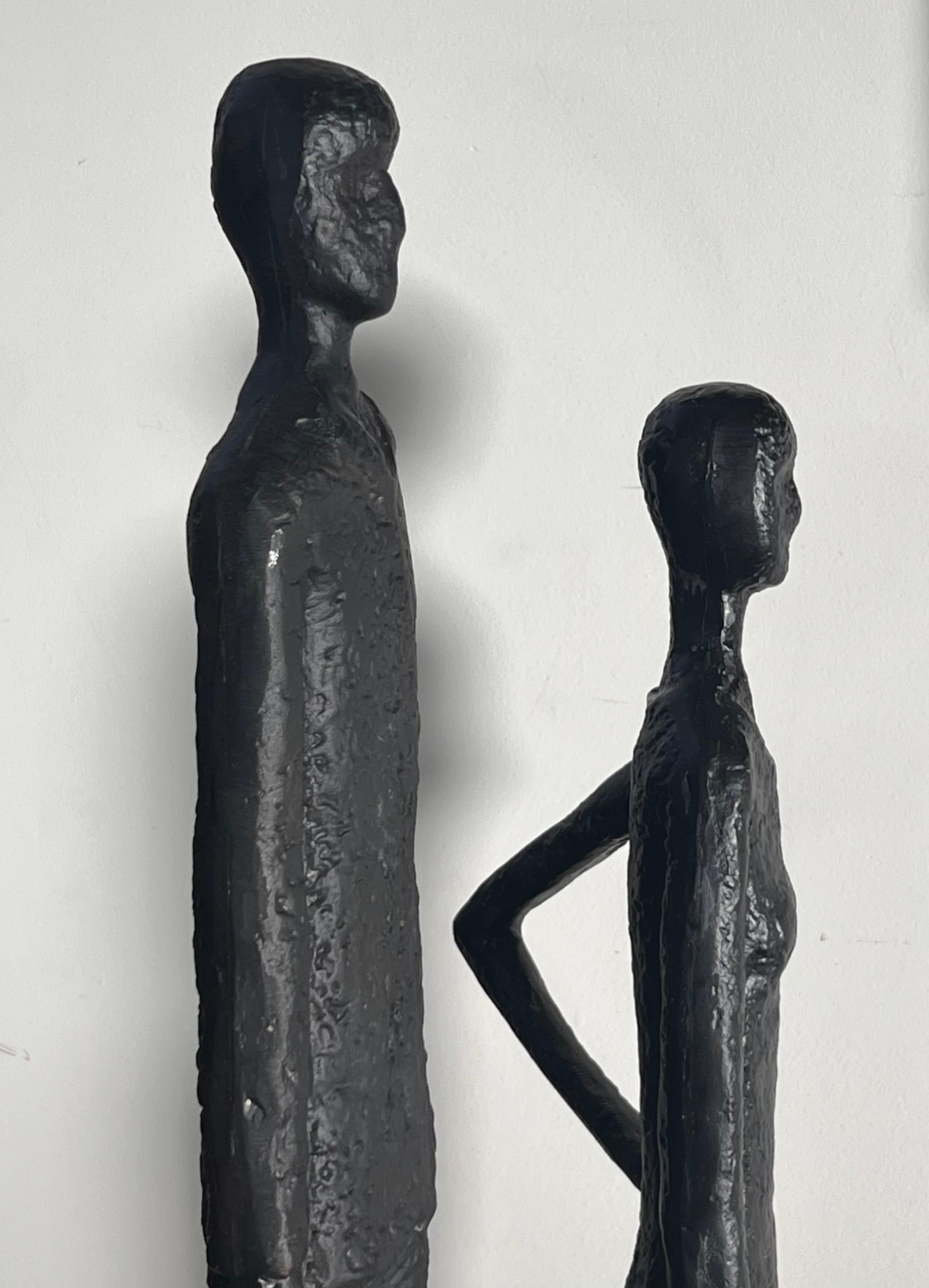 A tall pair of Giacometti style figurative floor sculptures, 20th century  3