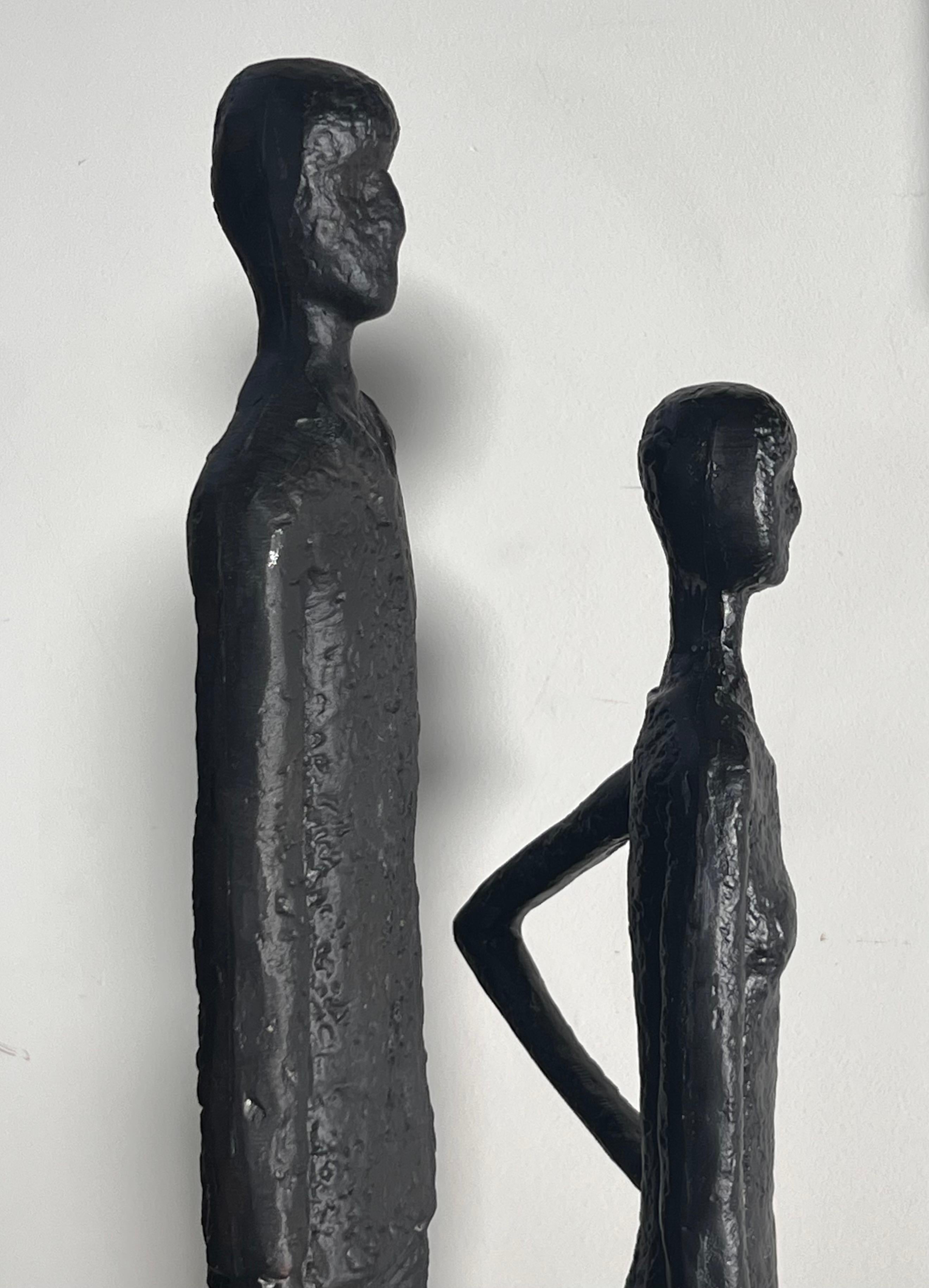 A tall pair of Giacometti style figurative floor sculptures, 20th century 3