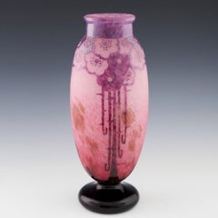 Grand vase en verre Art Déco Schneider Eglantines 1927-28